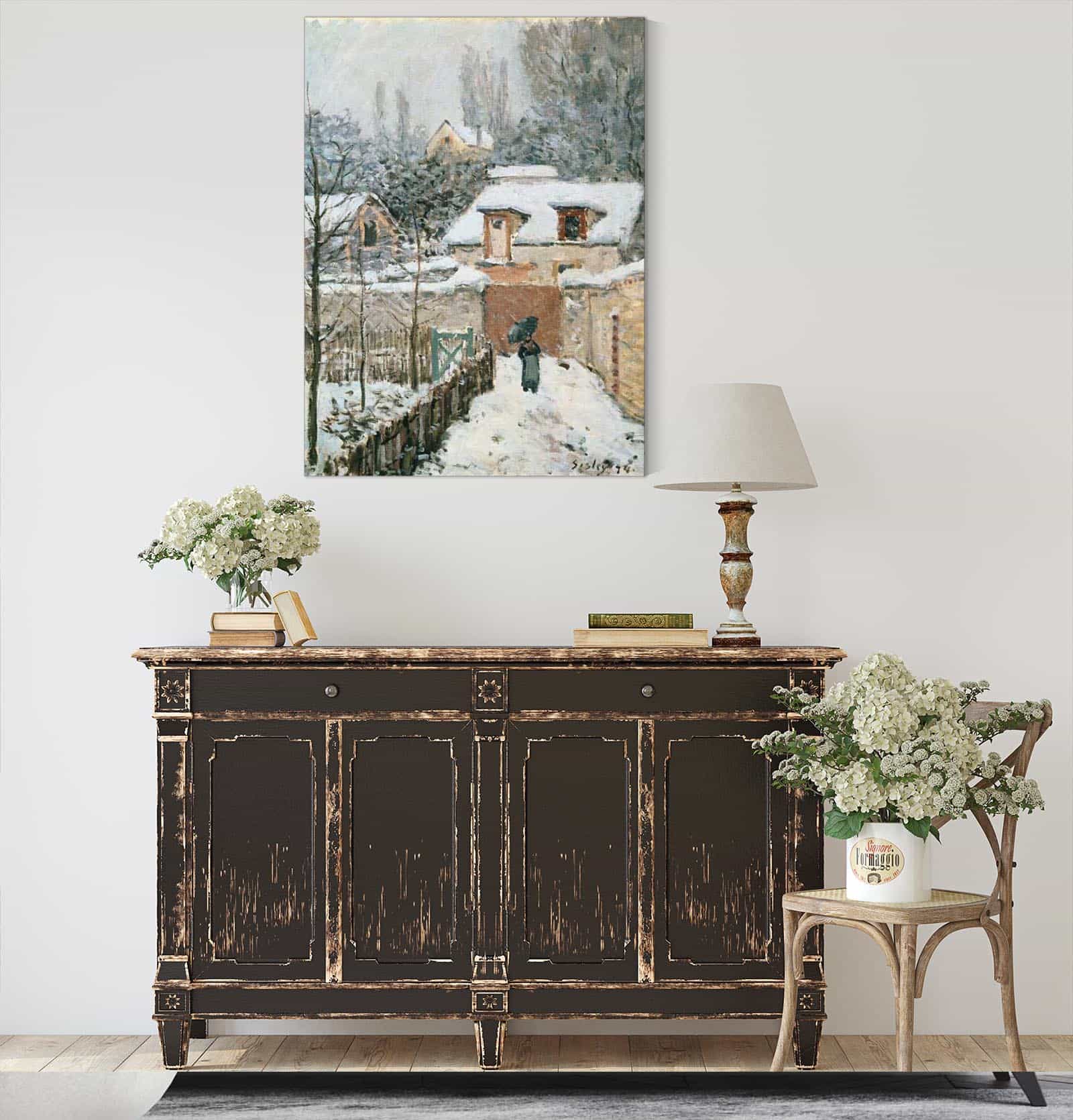 Snow At Louveciennes by Alfred Sisley - Image 4