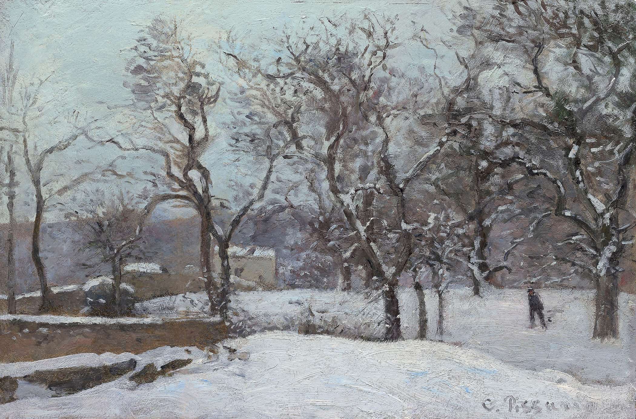 Snow At Louveciennes by Camille Pissarro - Image 2