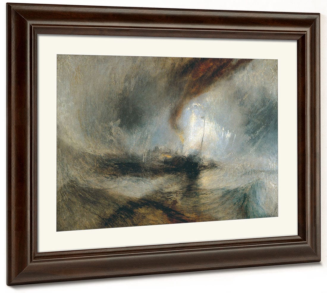 Snow By Storm By By Steam Boat By Off By A By Harbour's By Mouth By Jmw Turner - Image 3