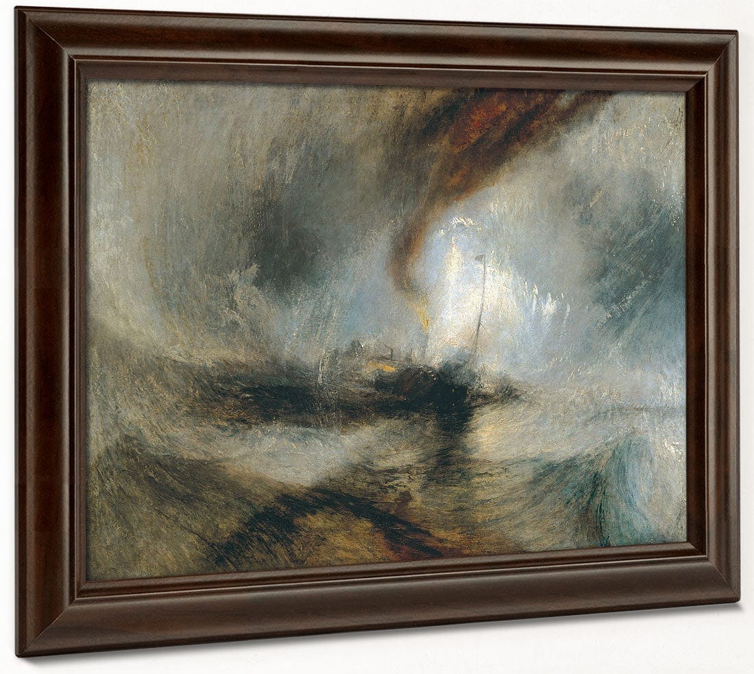 Snow By Storm By By Steam Boat By Off By A By Harbour's By Mouth By Jmw Turner - Image 4
