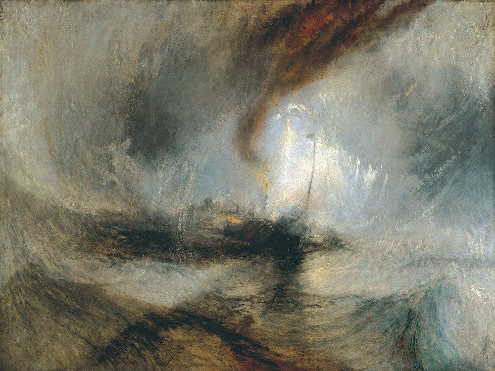 Snow By Storm By By Steam Boat By Off By A By Harbour's By Mouth By Jmw Turner - Image 5