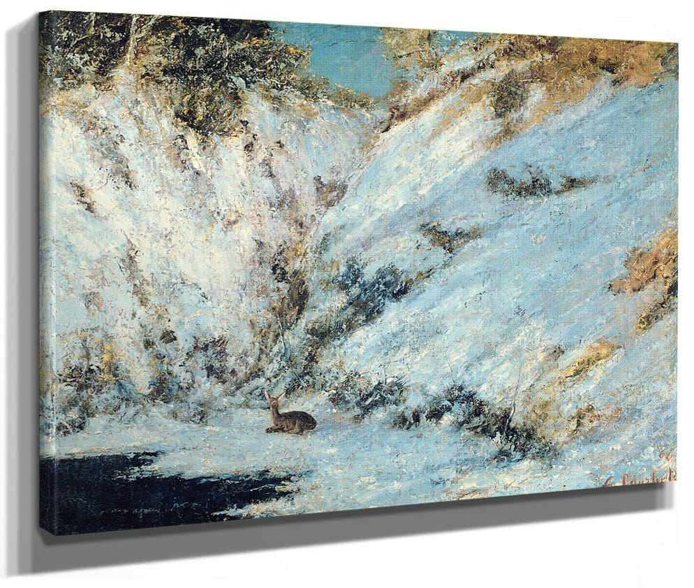 Snowy Landscape By Jean Desire Gustave Courbet