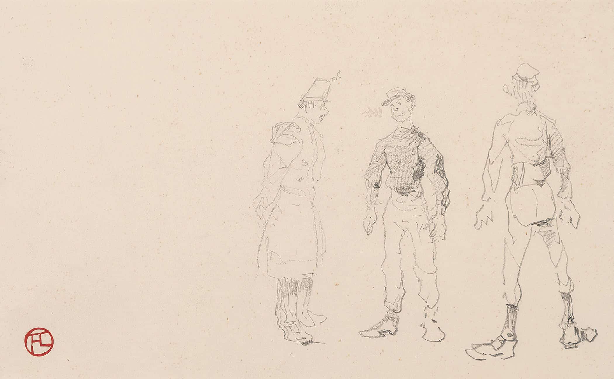 Soldats by Henri De Toulouse Lautrec - Image 2