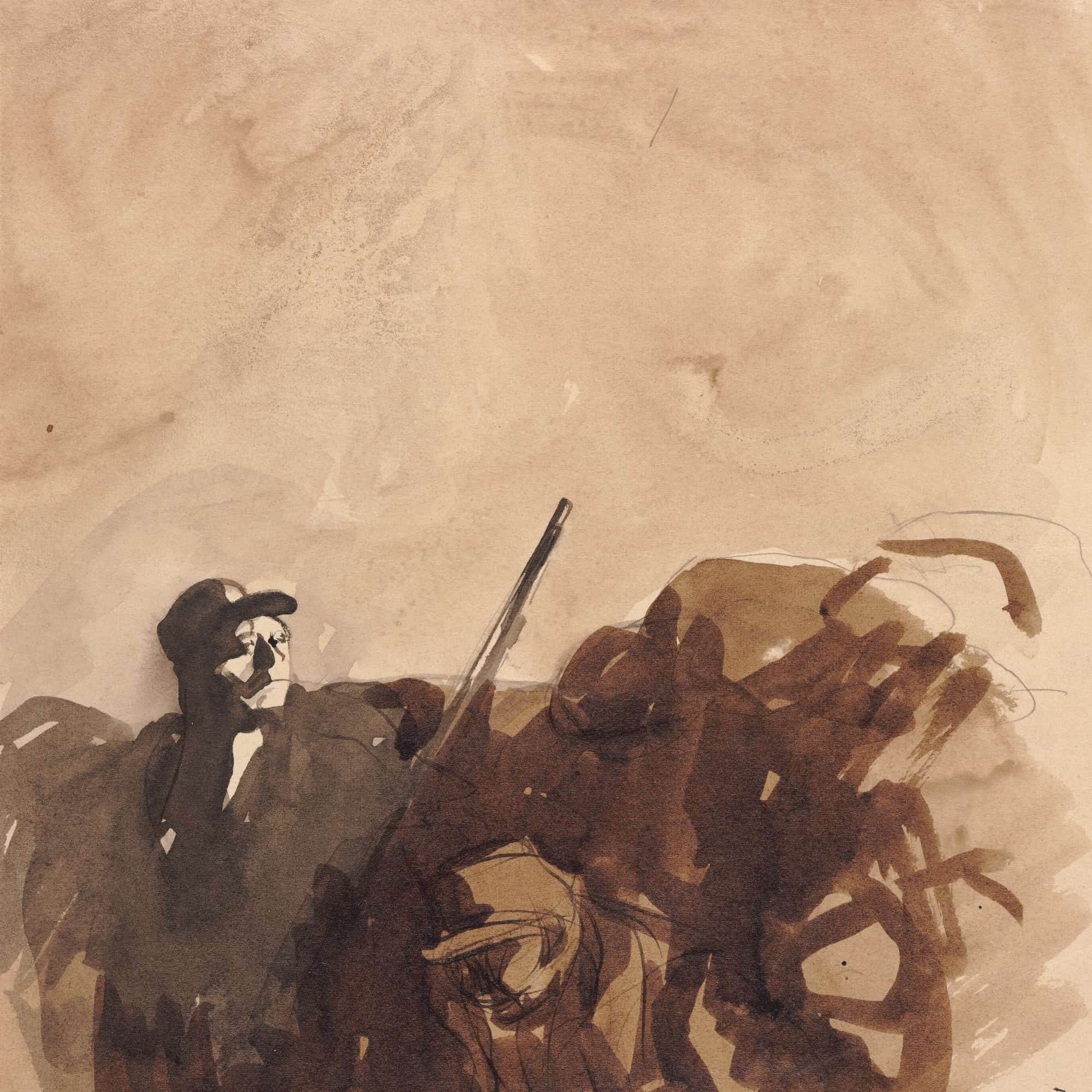 Soldier In A Trench by Jean Louis Forain - Image 4