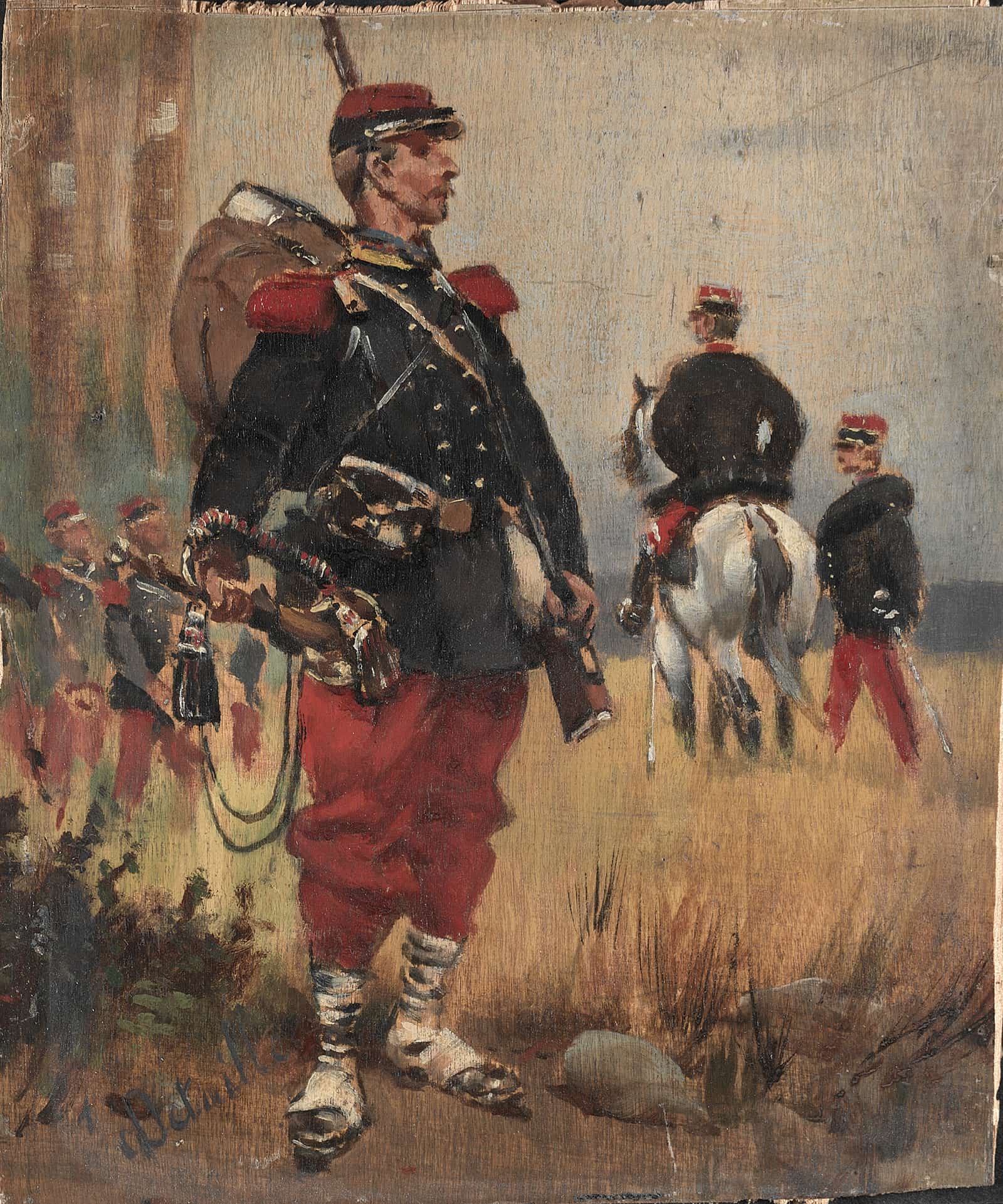 Soldiers by Jean Baptiste Edouard Detaille - Image 2
