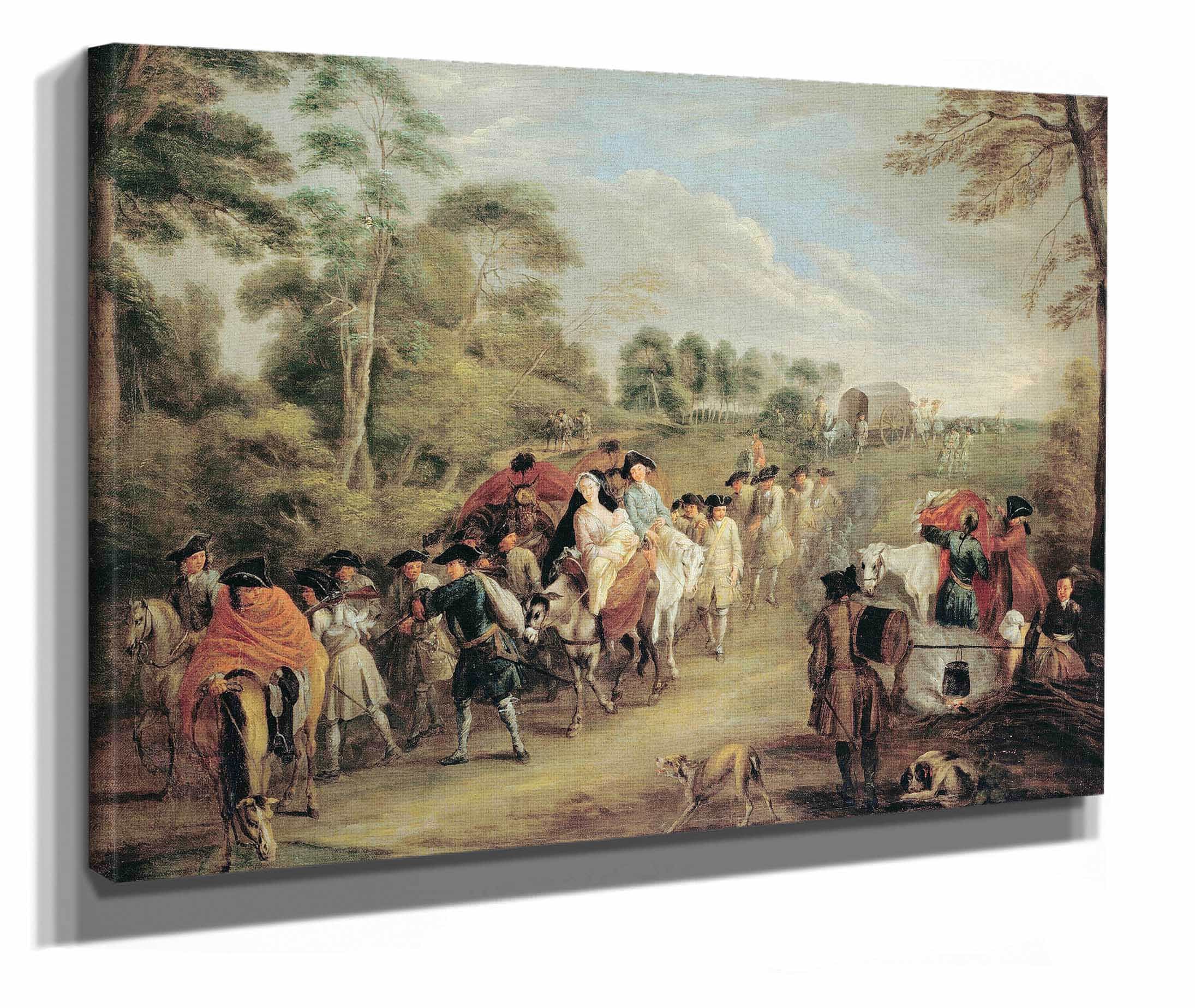 Soldiers On The March by Jean Antoine Watteau - Image 2
