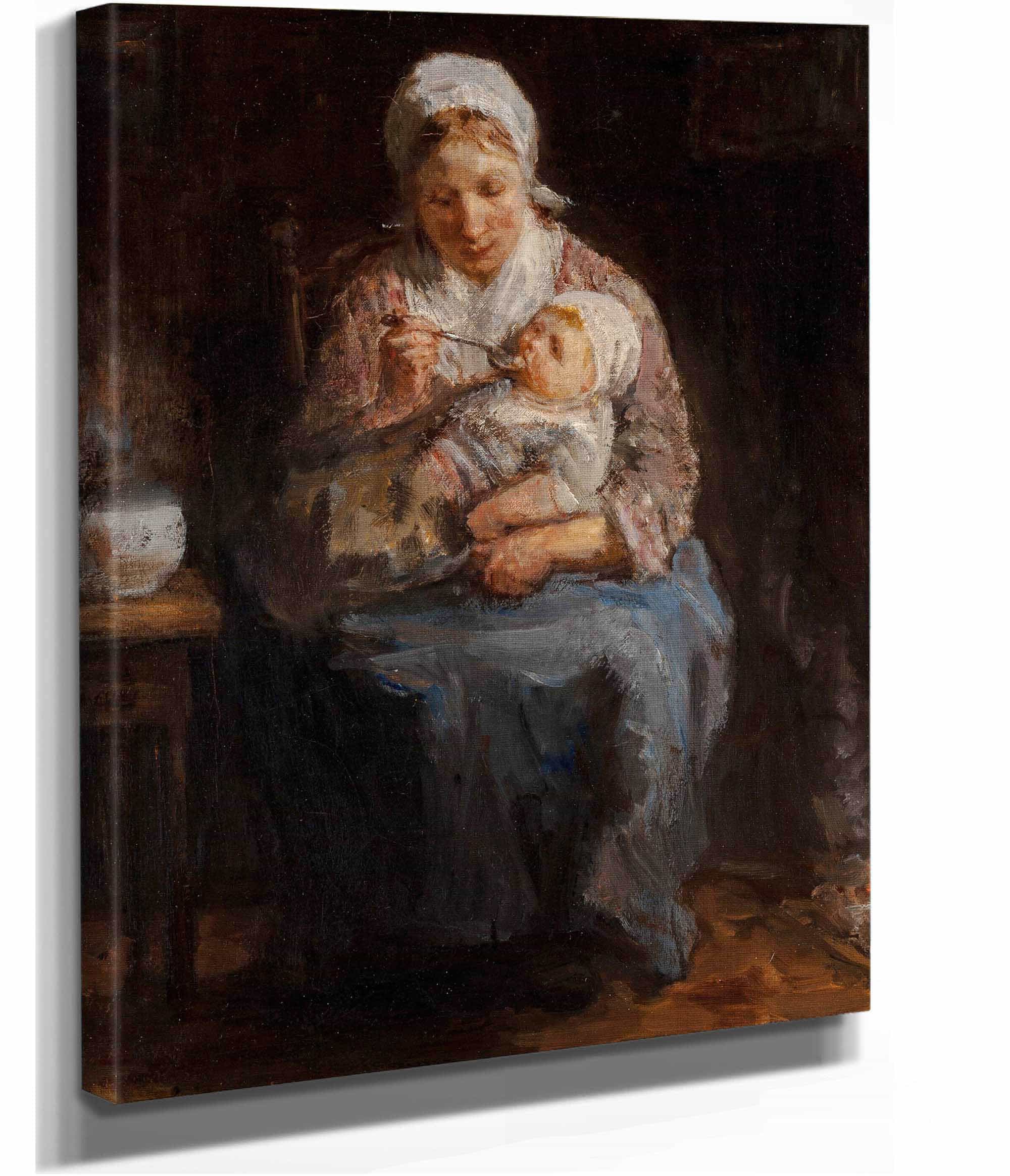 Sollicitude Maternelle Maternal Solicitude by Jozef Israels - Image 2