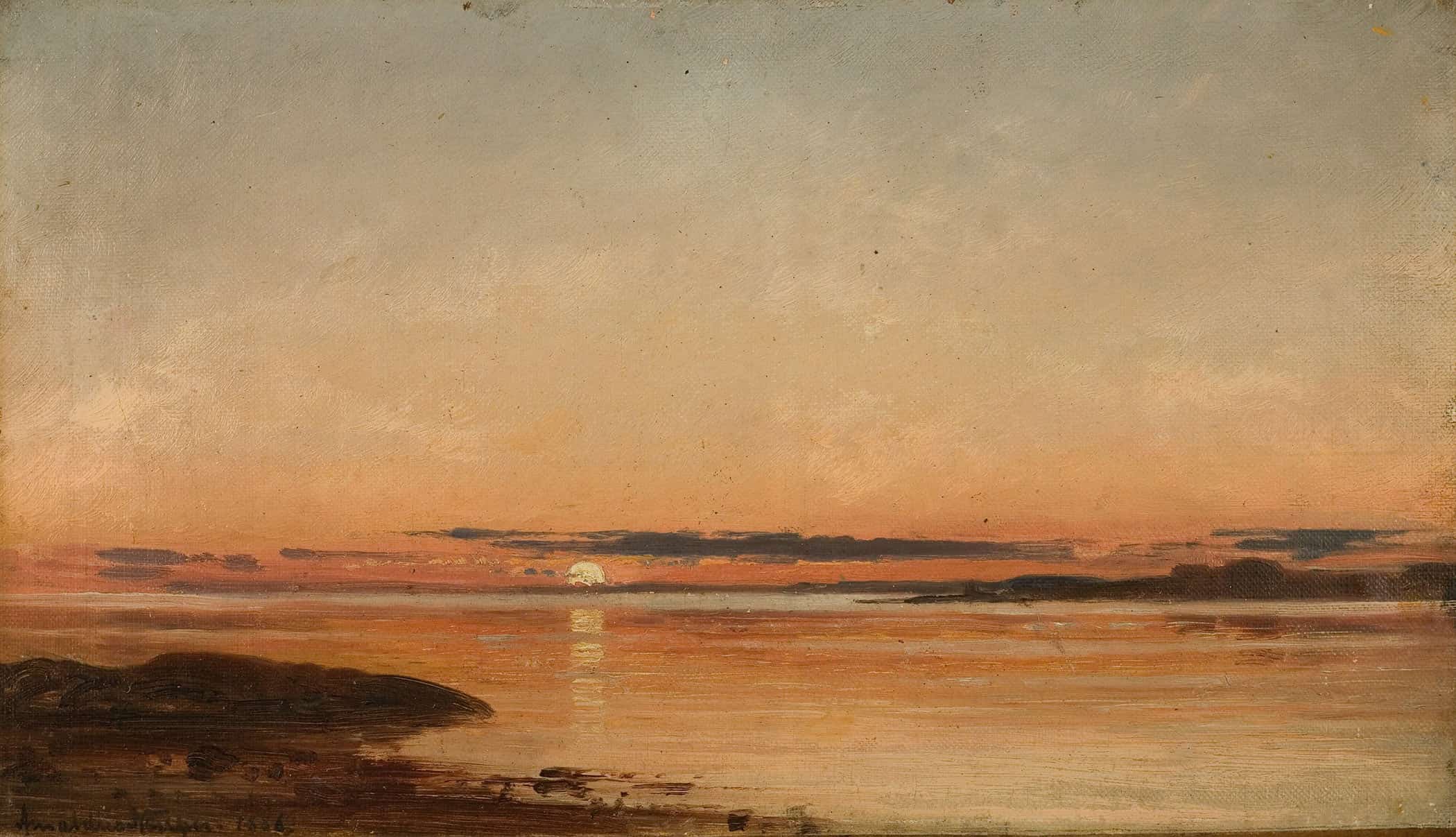 Solnedgang Ved Fredrikstad by Amaldus Nielsen - Image 2
