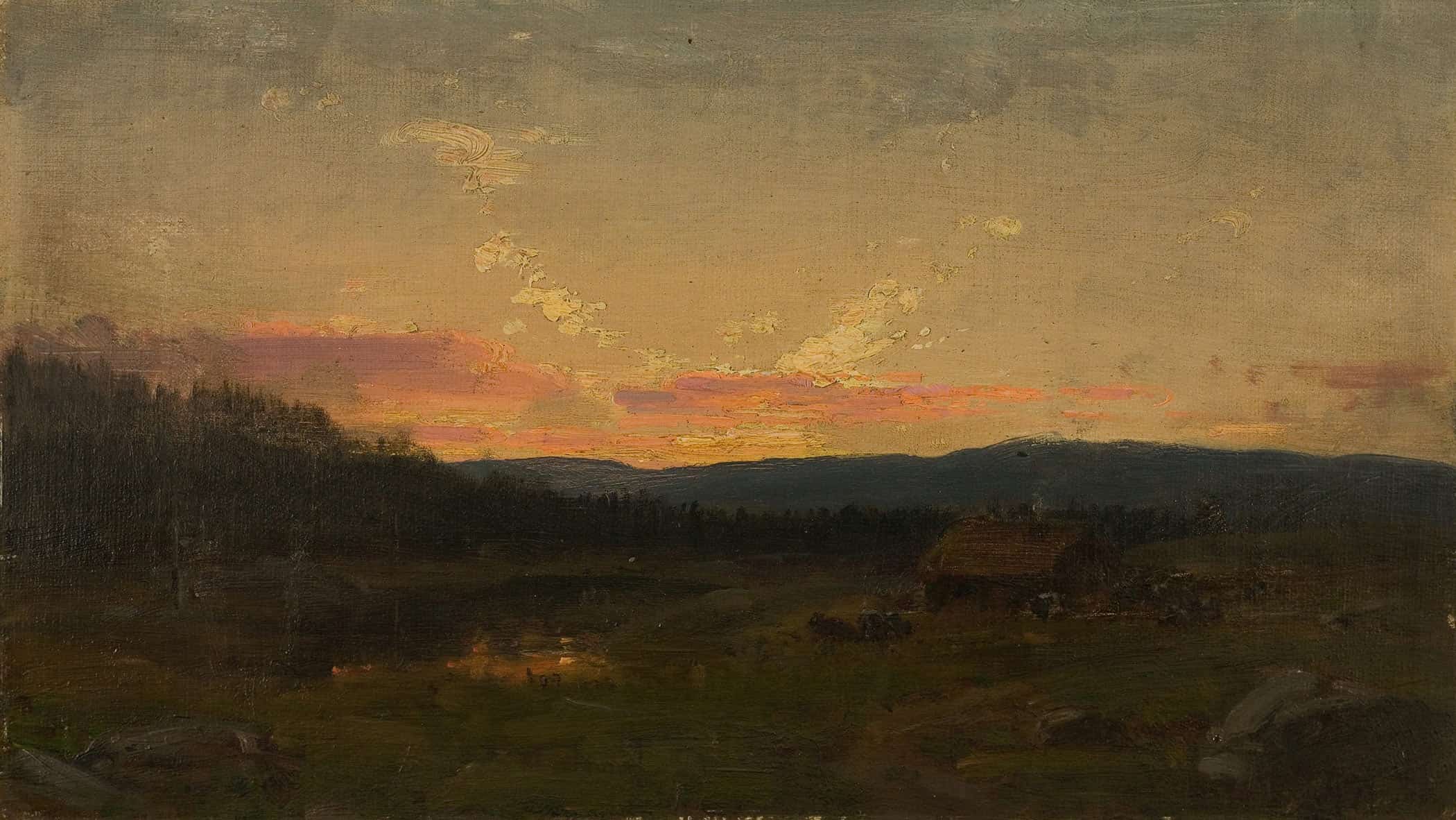 Solnedgang Ved Seteren by Amaldus Nielsen - Image 2