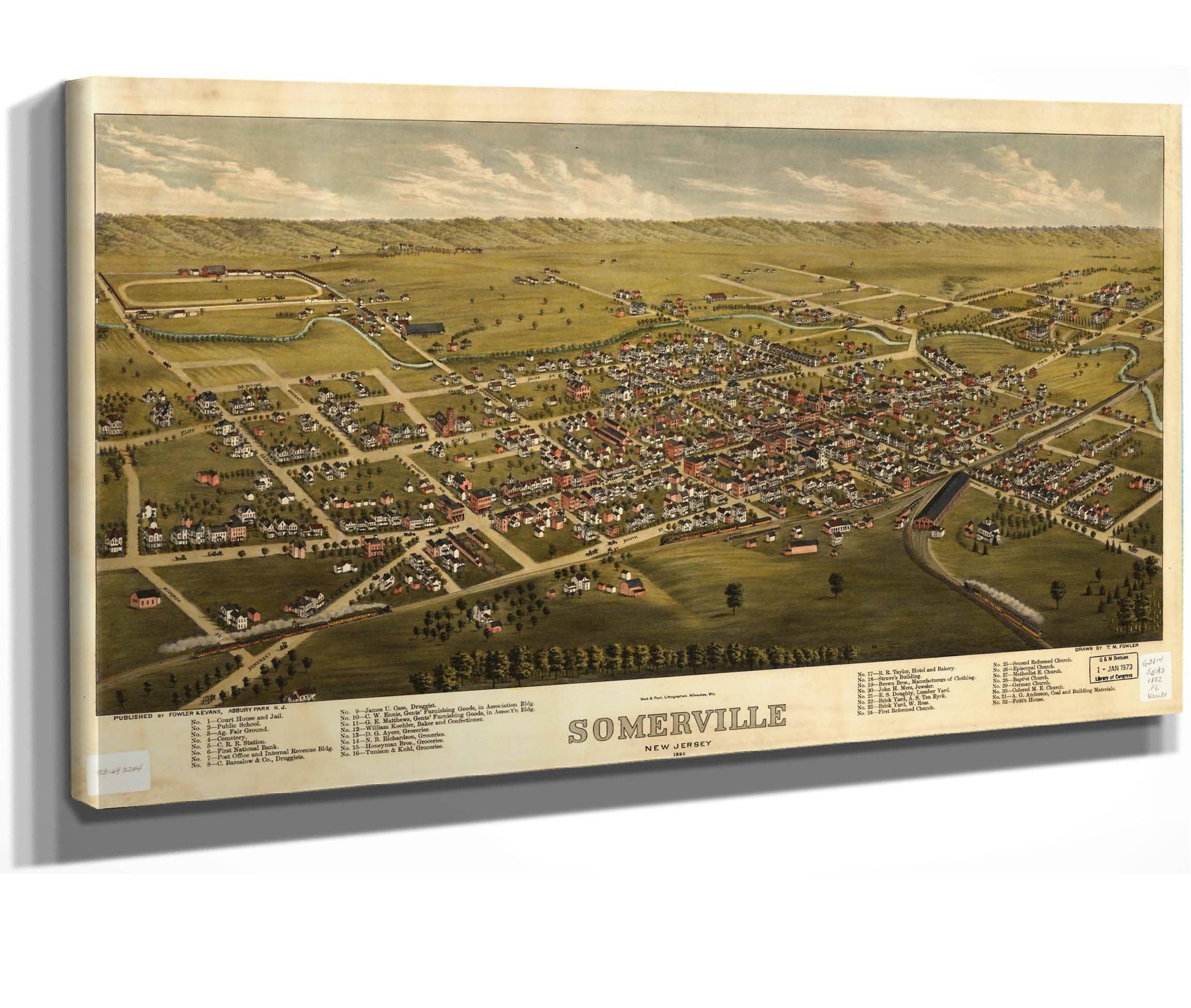 Somerville New Jersey 1882 State Of New Jersey