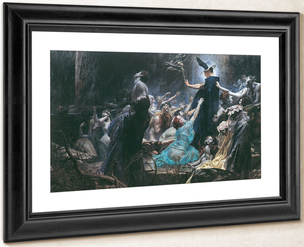 Souls On The Banks Of The Acheron 1898 By Adolf Hiremy Hirschl - Image 4
