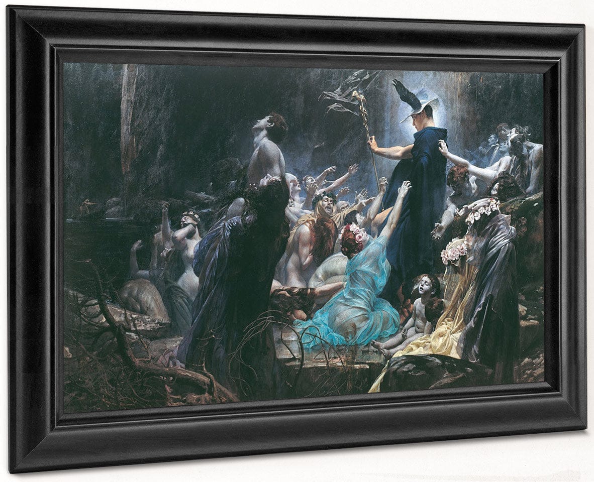 Souls On The Banks Of The Acheron 1898 By Adolf Hiremy Hirschl - Image 8
