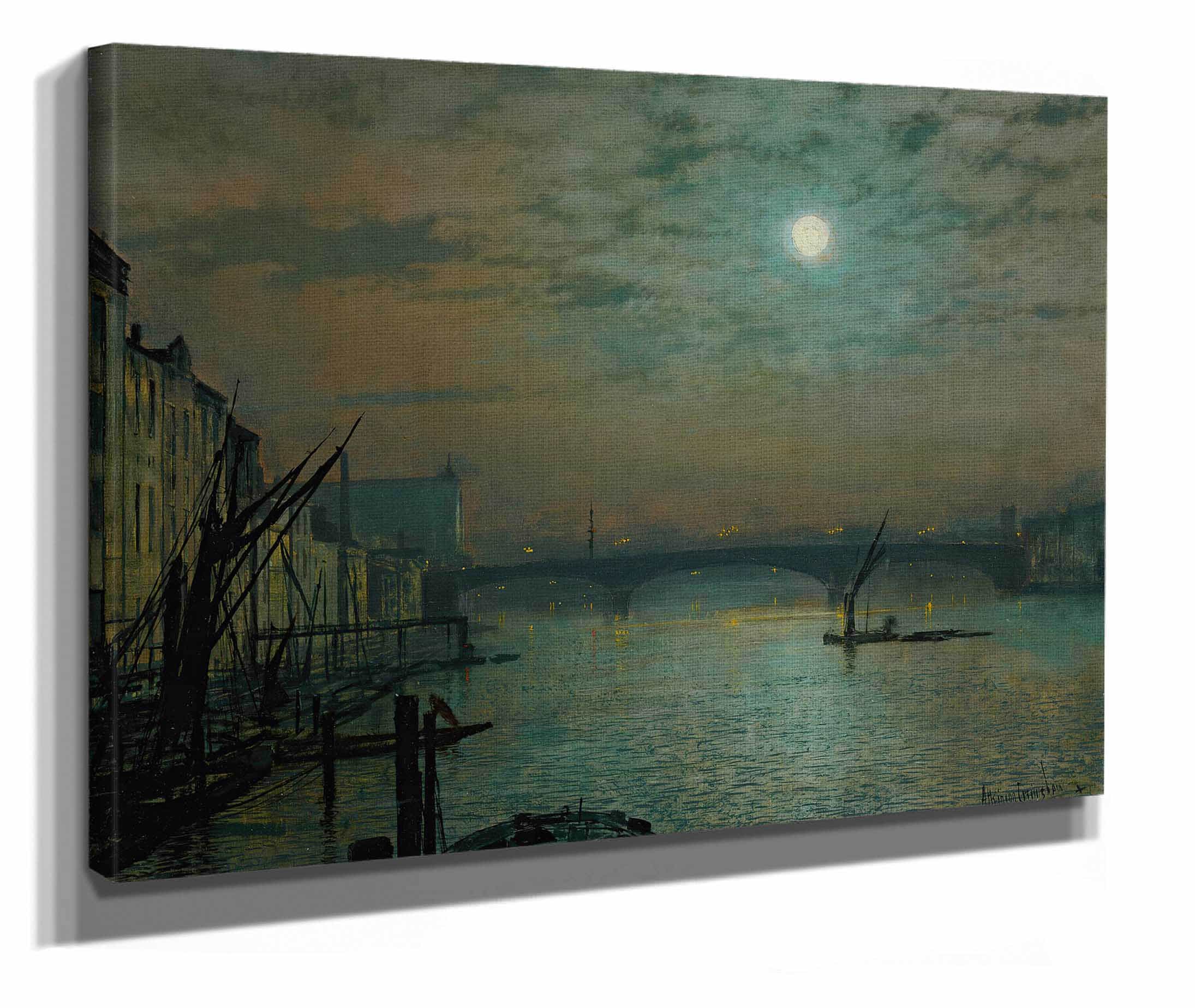 Southwark Bridge By Moonlight by John Atkinson Grimshaw - Image 2