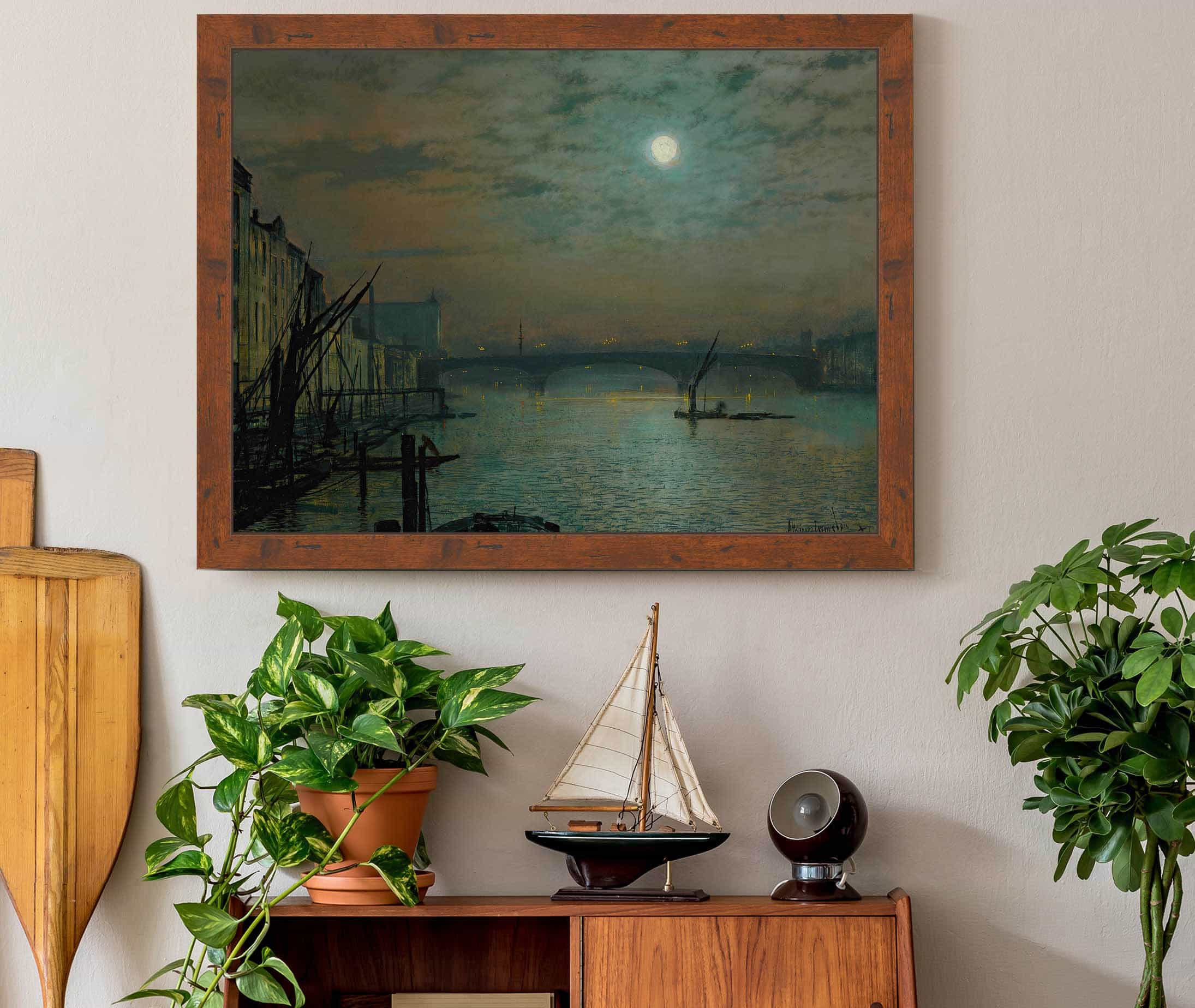 Southwark Bridge By Moonlight by John Atkinson Grimshaw - Image 3