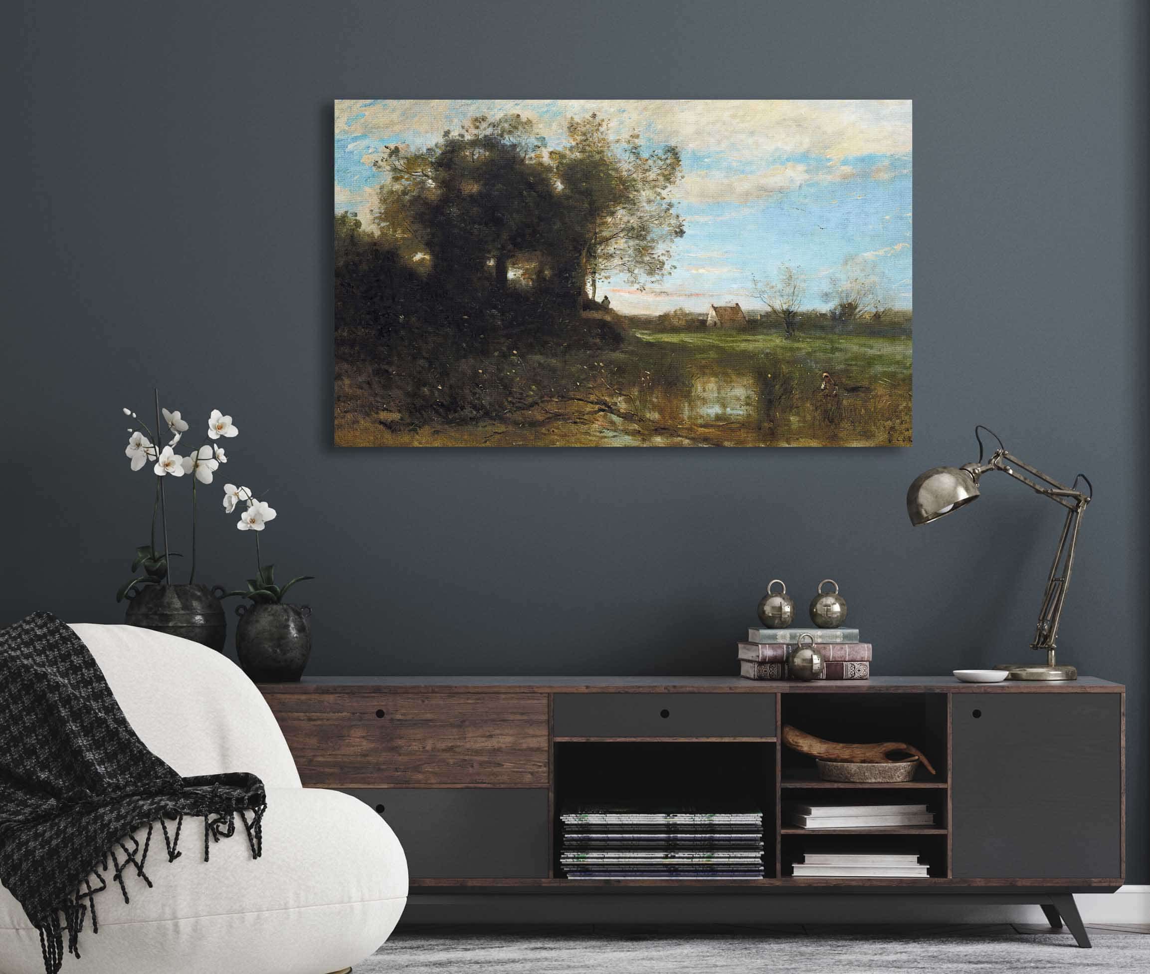 Souvenir Des Dunes De Dunkerque by Jean Baptiste Camille Corot - Image 5