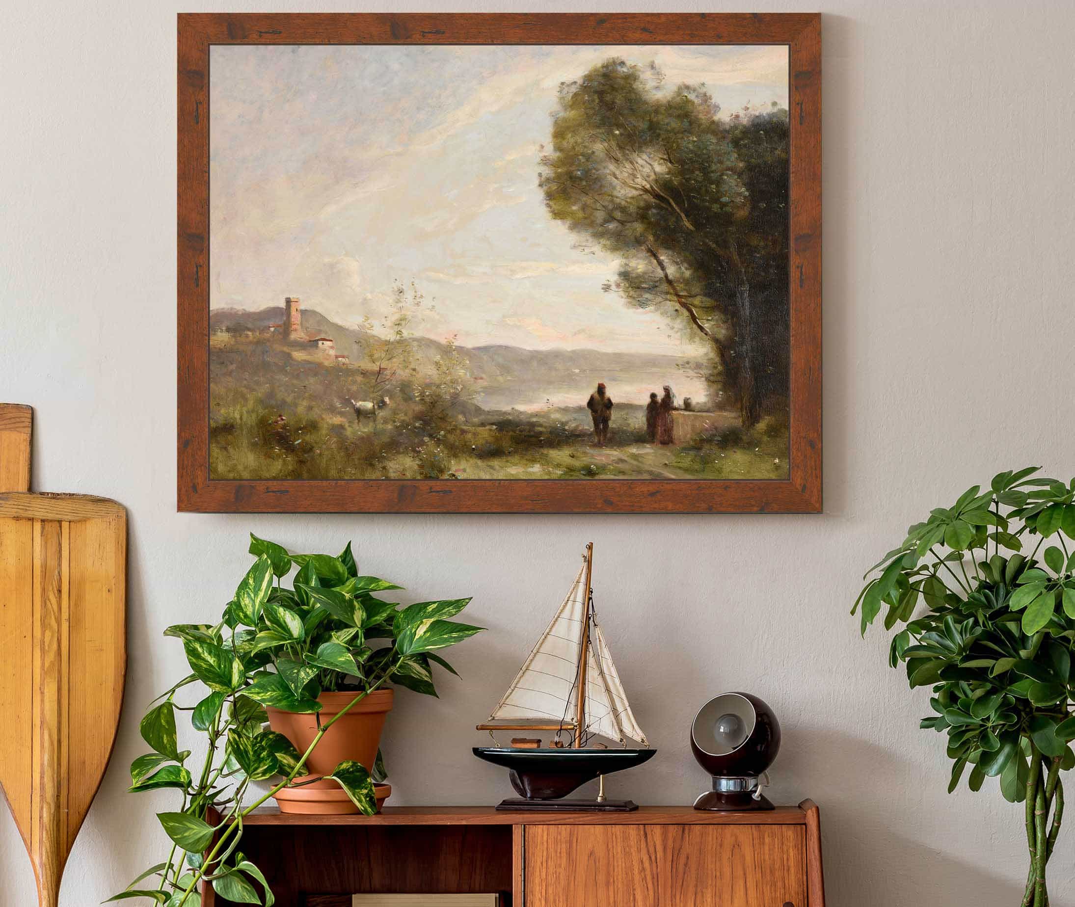 Souvenir Des Rives Mediterraneennes by Jean Baptiste Camille Corot - Image 3