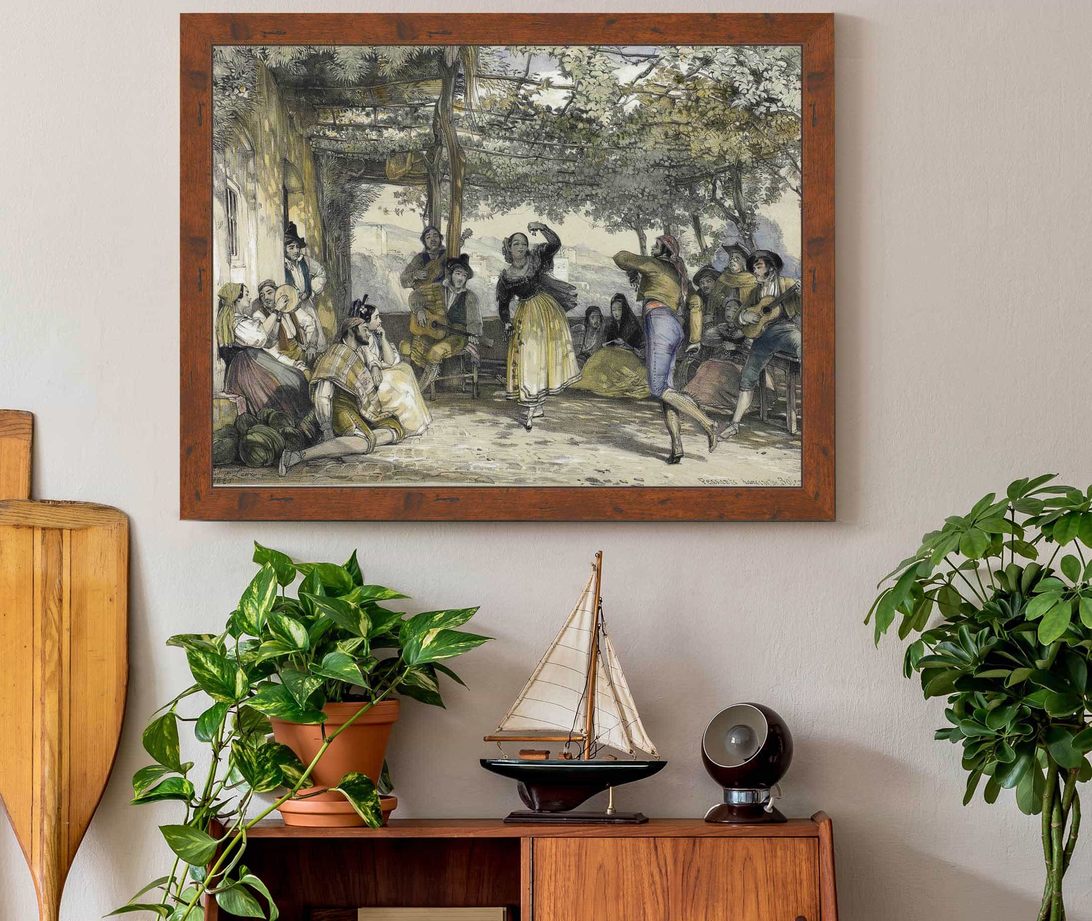 Spanish Peasants Dancing The Bolero by John Frederick Lewis - Image 3