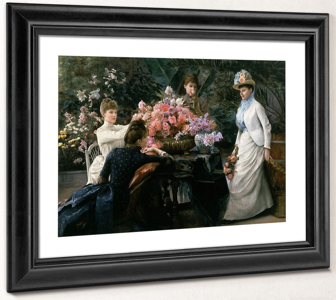 Spring Flowers (In The Conservatory) By Julius Leblanc Stewart - Image 2