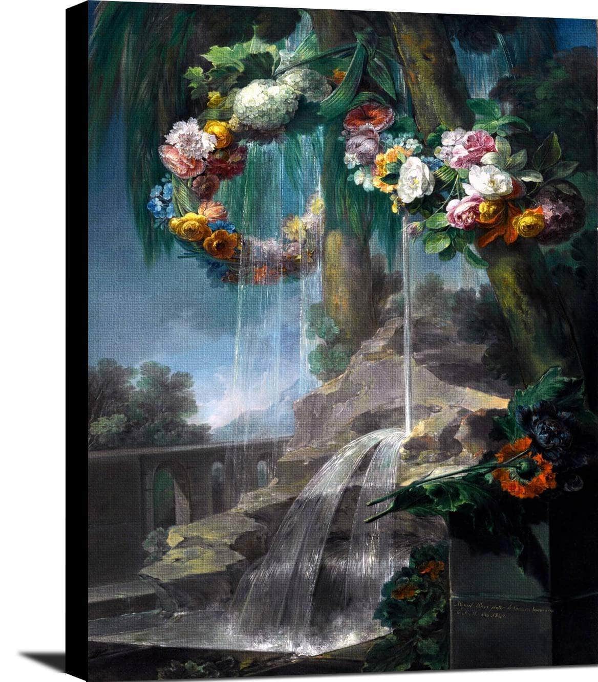 Spring Flowing With Garlands Of Flowers Painting Miguel Parra Abril Canvas Art - Image 2
