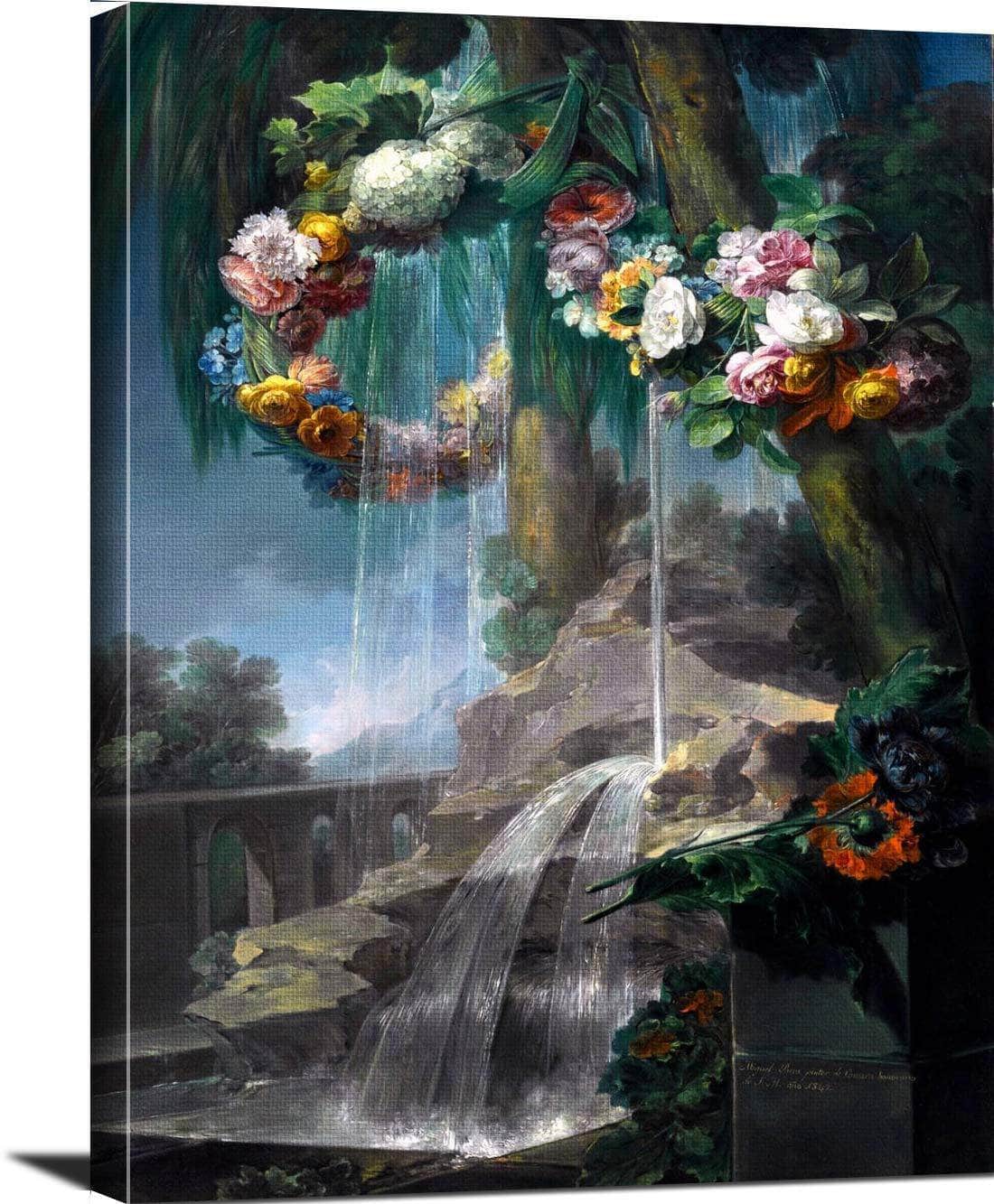 Spring Flowing With Garlands Of Flowers Painting Miguel Parra Abril Canvas Art - Image 3