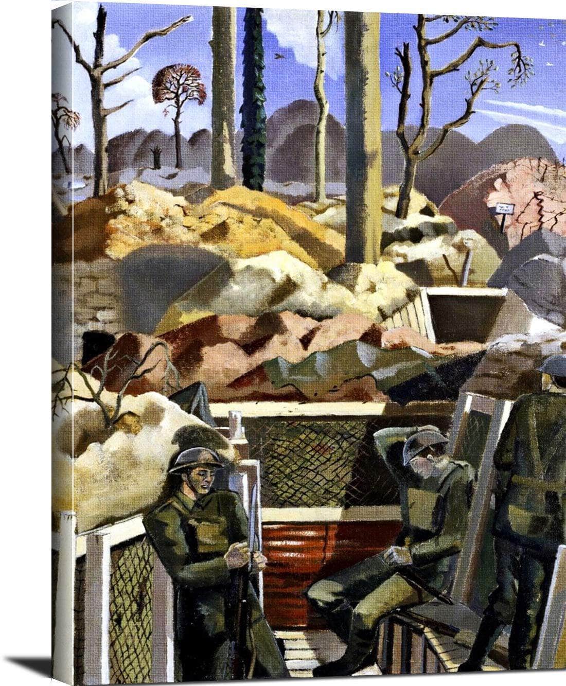 Spring In The Trenches, Ridge Wood Painting Paul Nash Canvas Art - Image 3