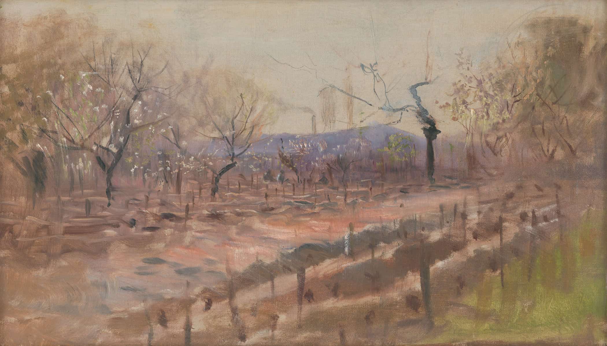 Spring Landscape Spring In An Orchard by Ladislav Mednyanszky - Image 2