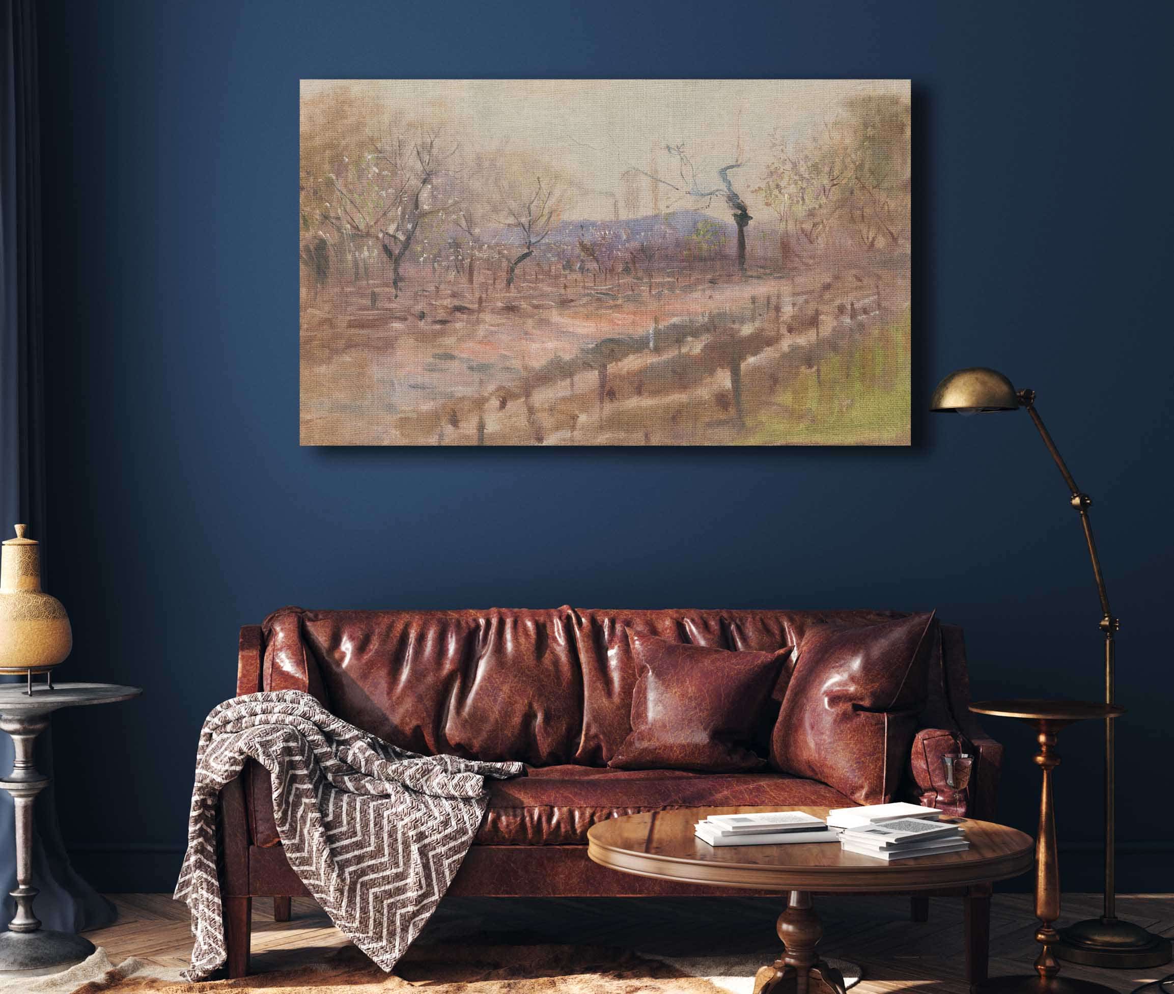 Spring Landscape Spring In An Orchard by Ladislav Mednyanszky - Image 4