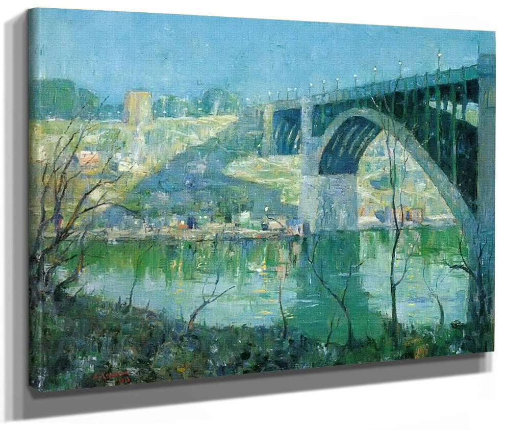 Spring By Night By Harlem By River By Ernest By Lawson