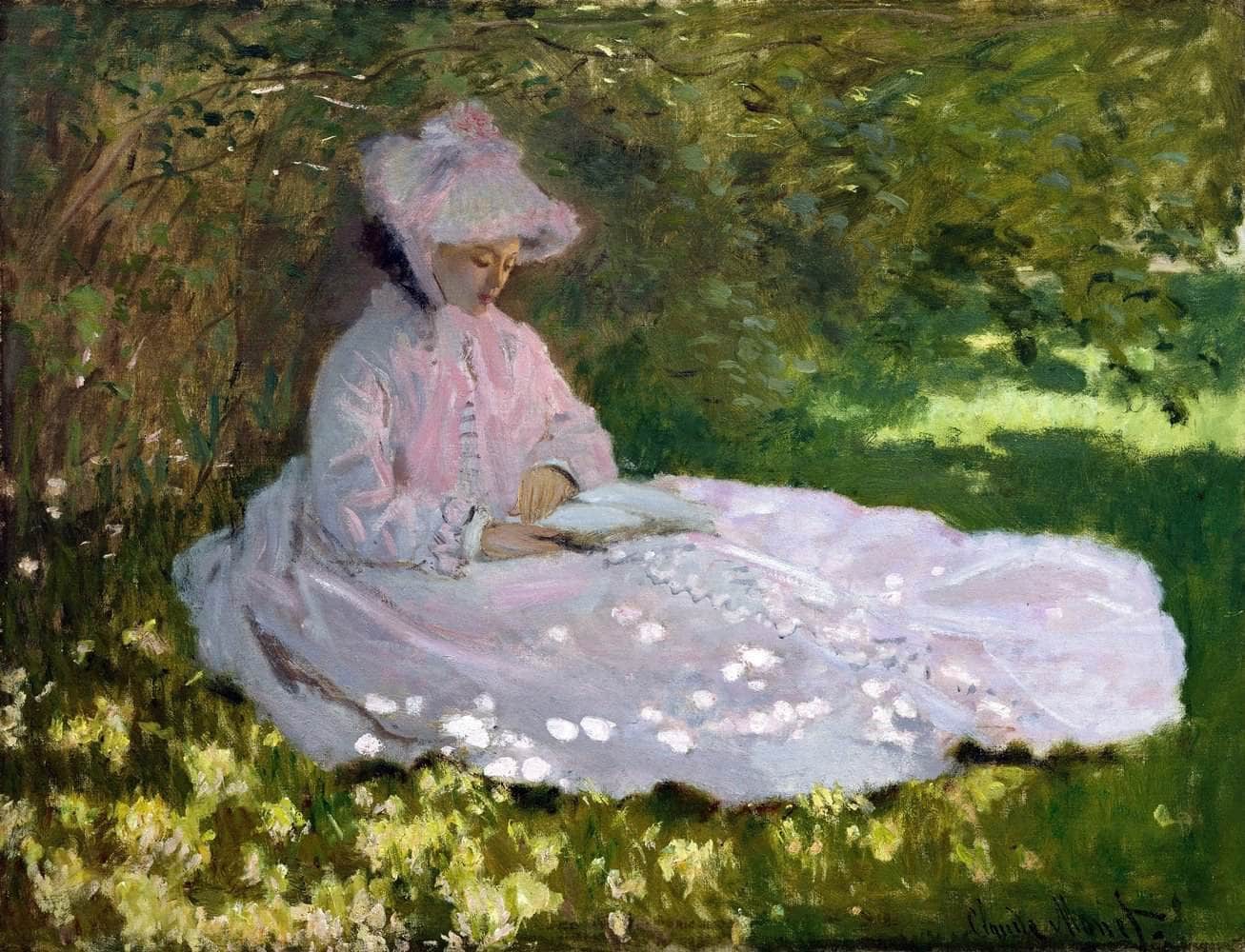 Springtime Painting Claude Monet Canvas Art - Image 5