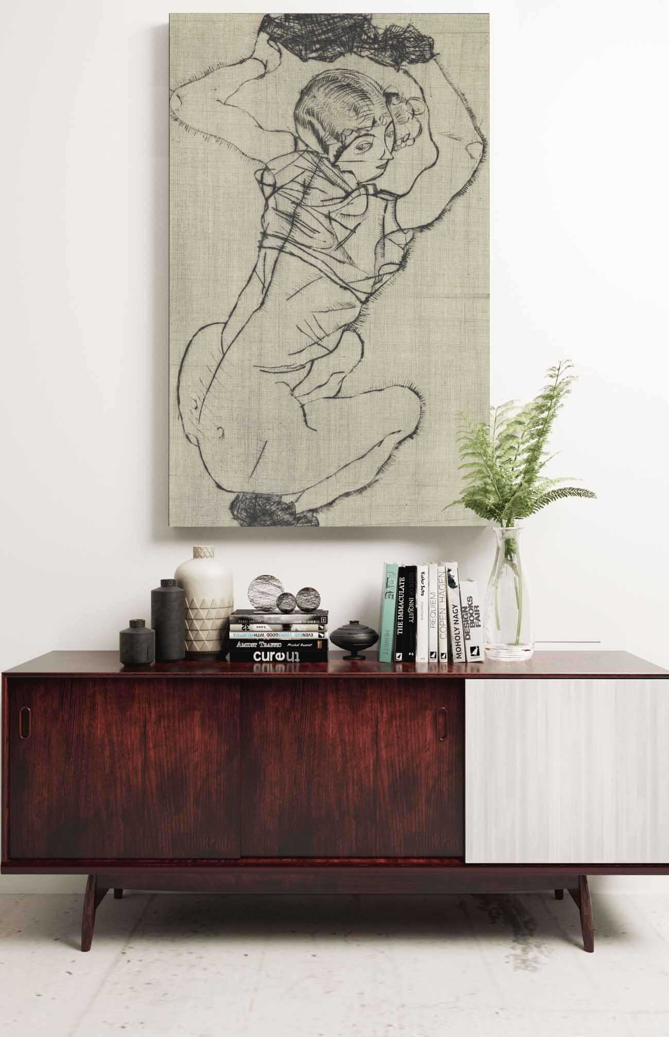 Squatting Woman by Egon Schiele - Image 2