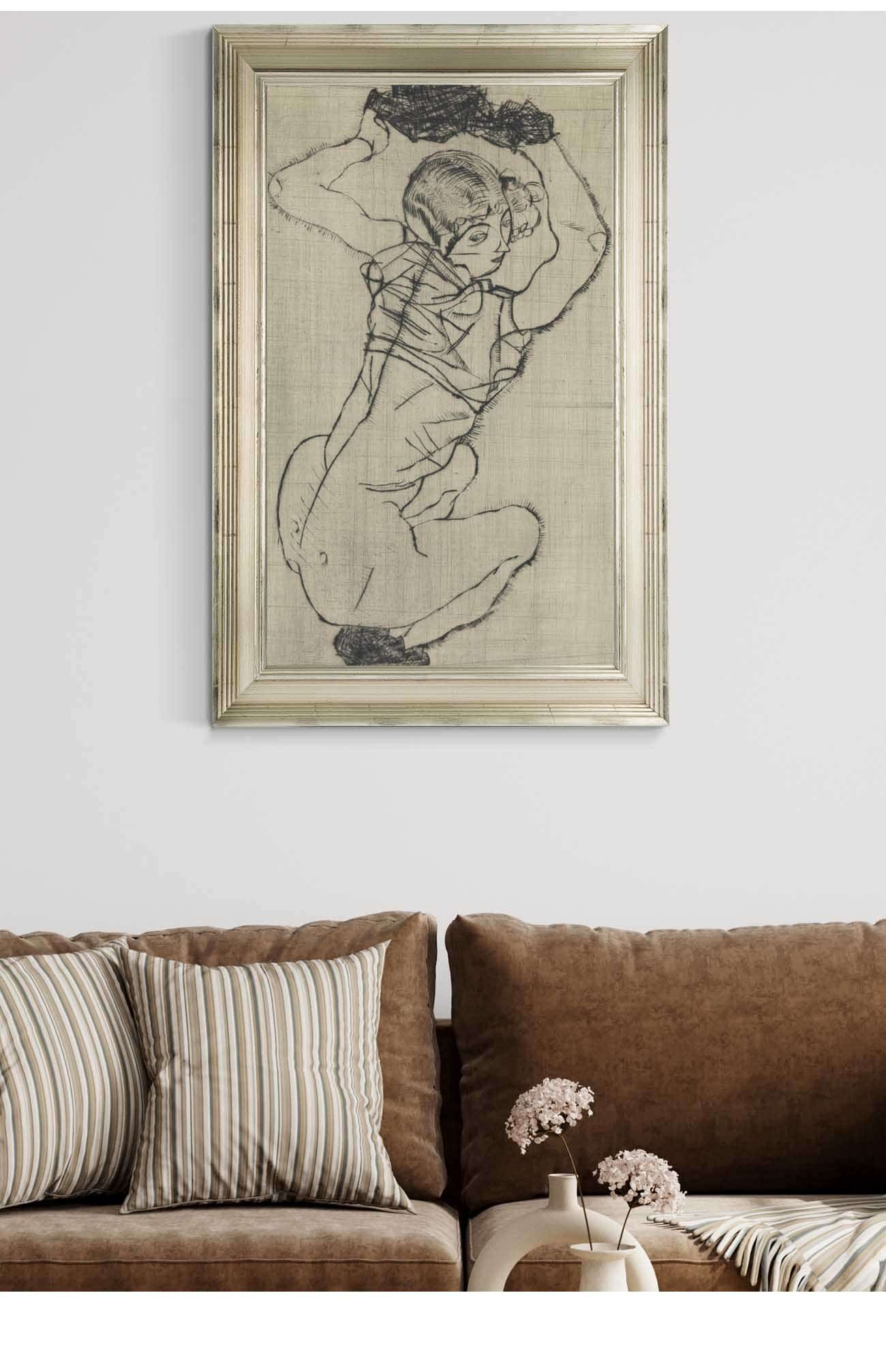 Squatting Woman by Egon Schiele - Image 5