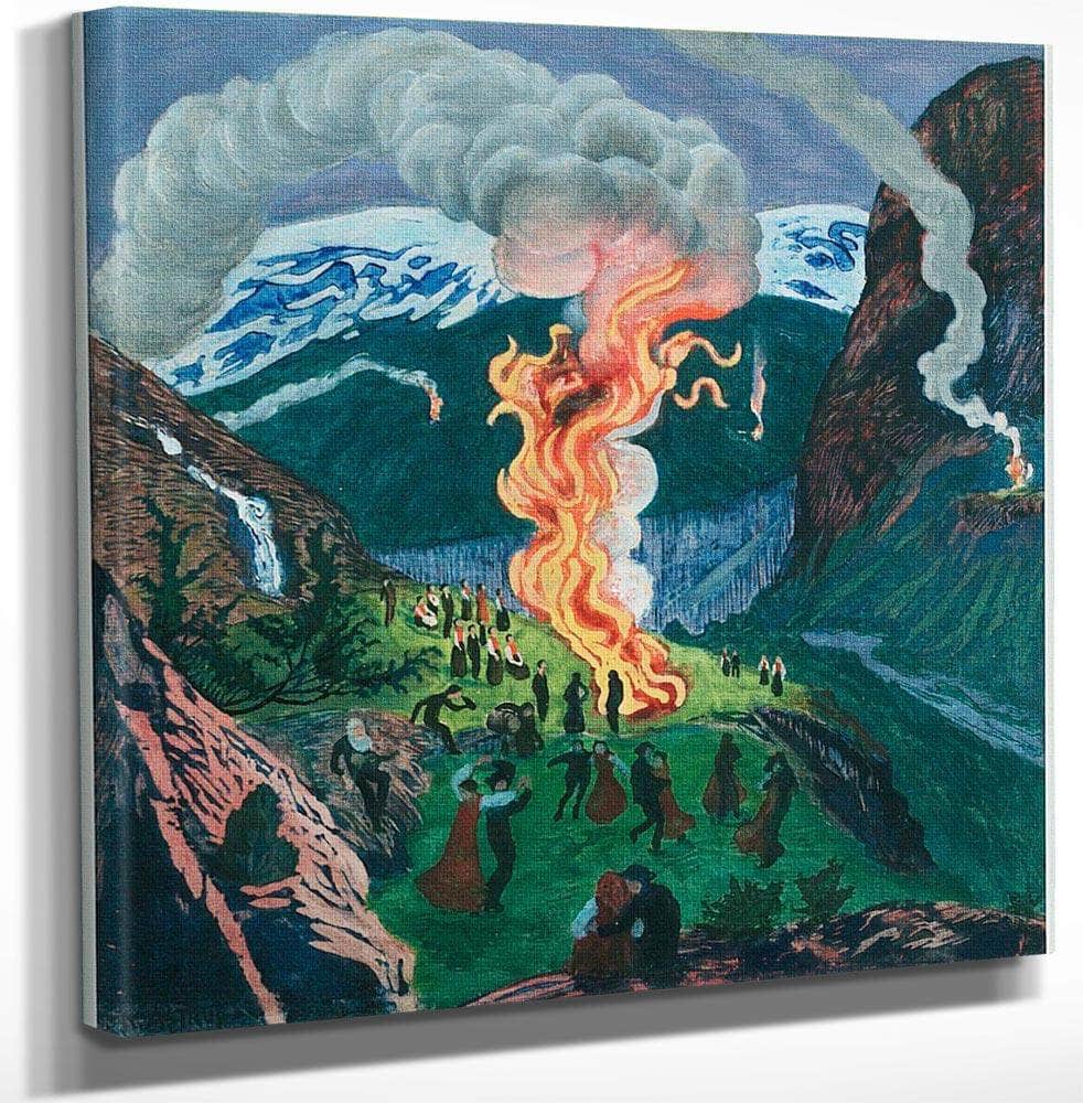 St. Hansbål (Also Known As Midsummer Bonfire) By Nicolai Astrup