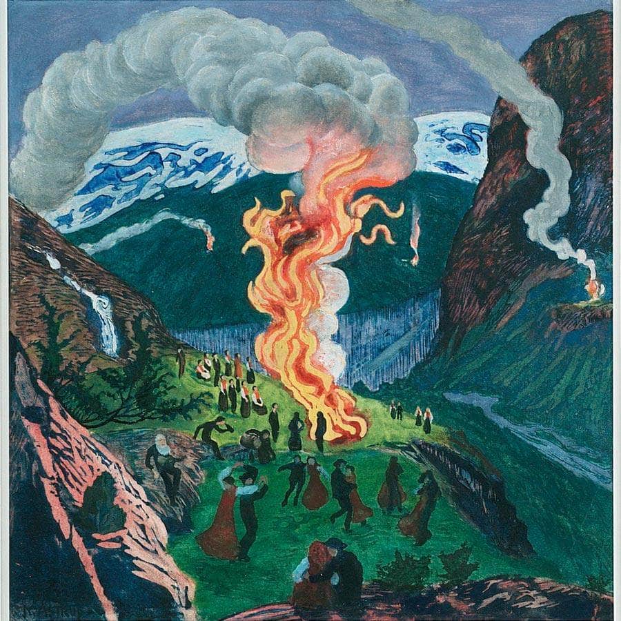 St. Hansbål (Also Known As Midsummer Bonfire) By Nicolai Astrup - Image 5