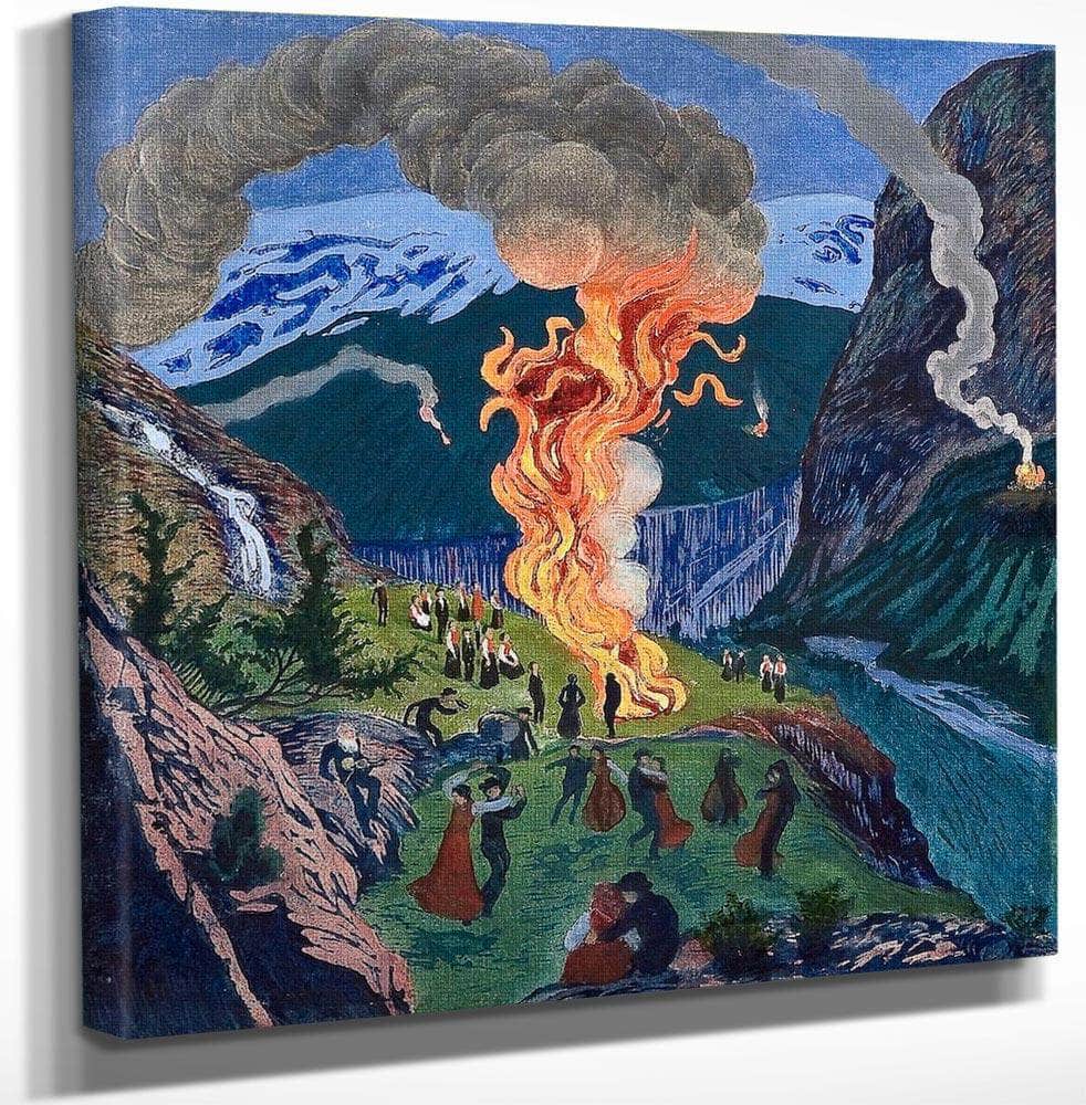 St. Hansbål (Also Known As Midsummer Night Bonfire) By Nicolai Astrup