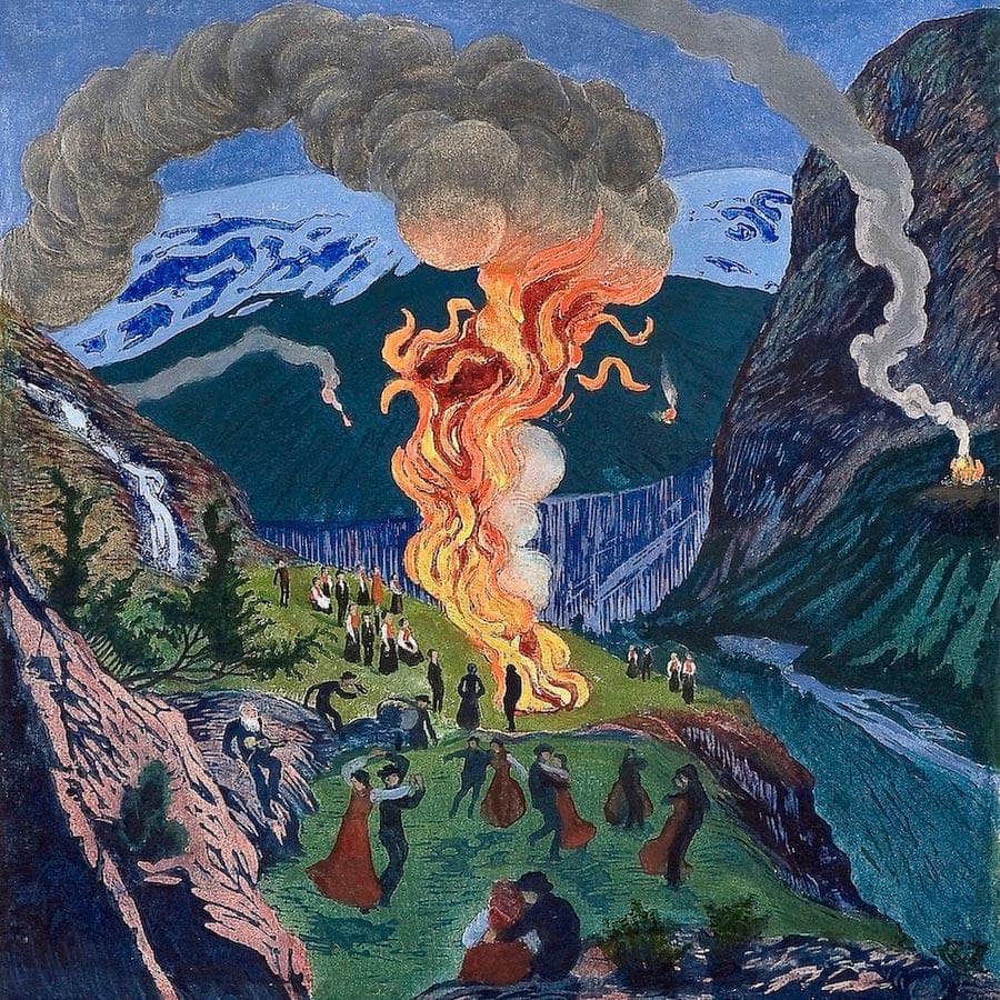St. Hansbål (Also Known As Midsummer Night Bonfire) By Nicolai Astrup - Image 5