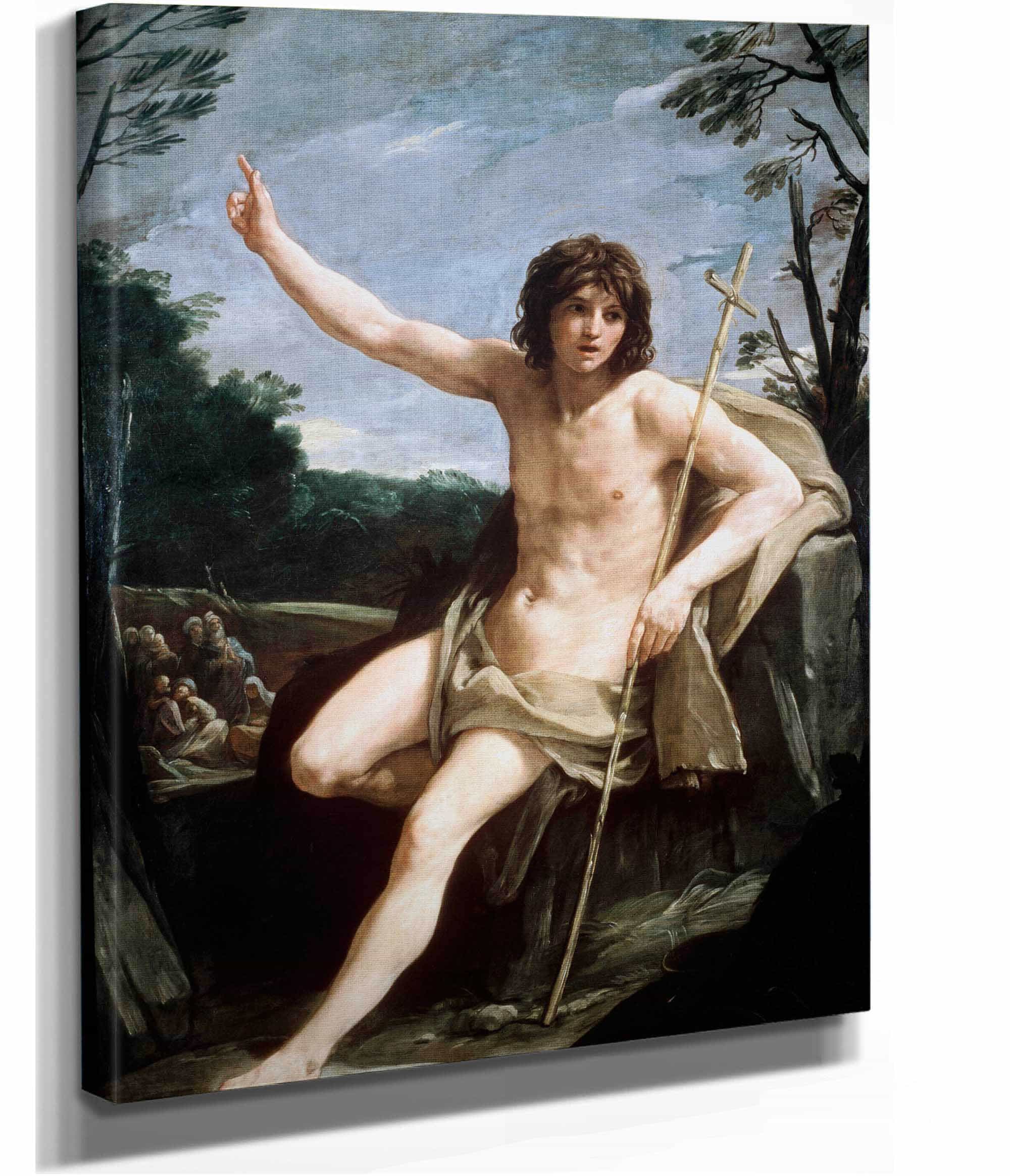 St John The Baptist In The Wilderness by Guido Reni - Image 2