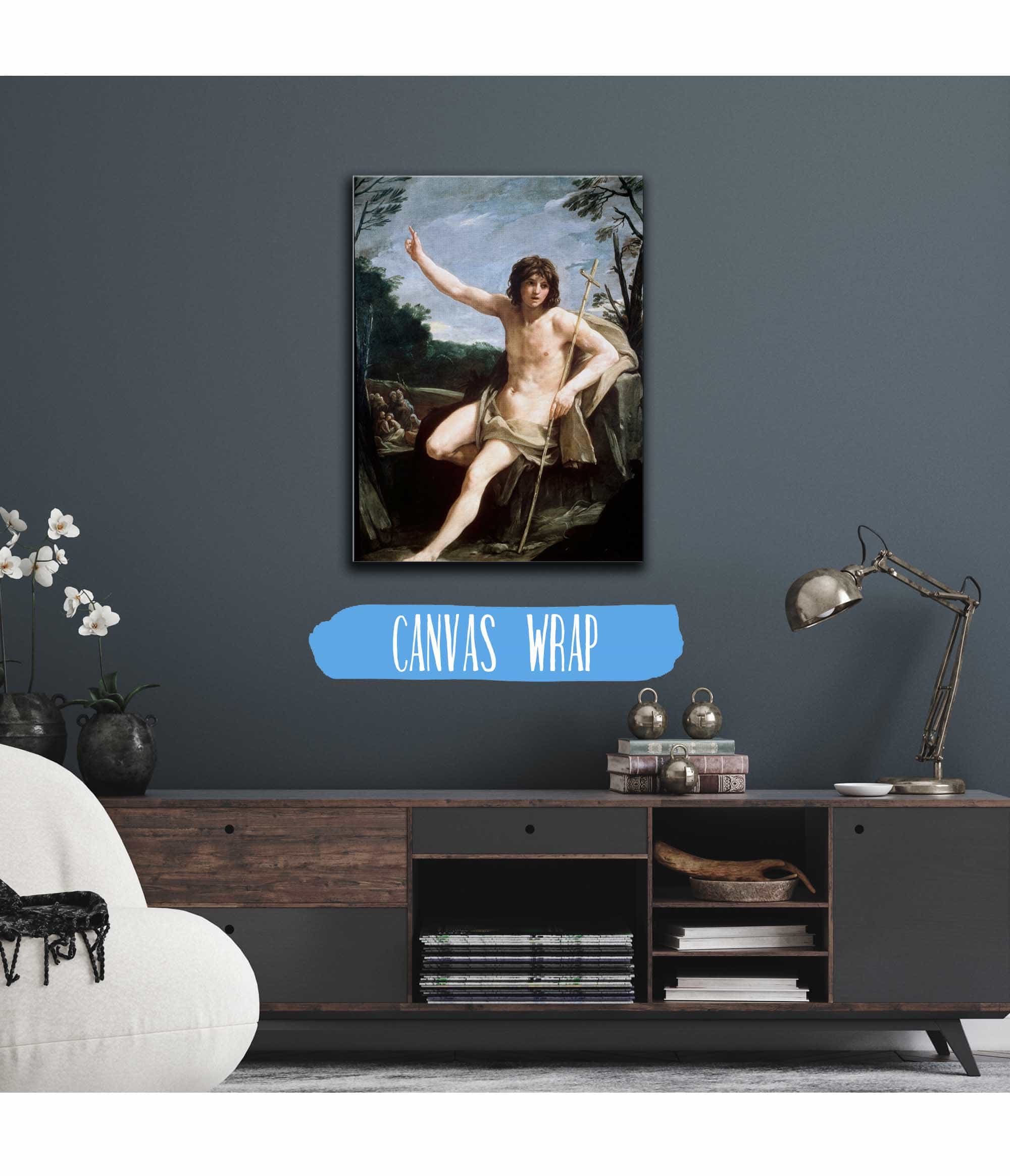 St John The Baptist In The Wilderness by Guido Reni - Image 3