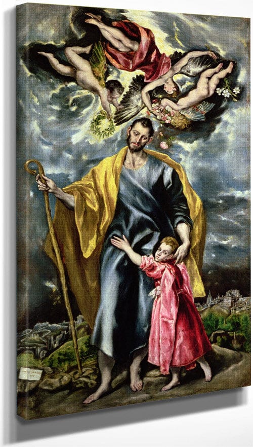 St. Joseph And The Christ Child By El Greco - Image 3