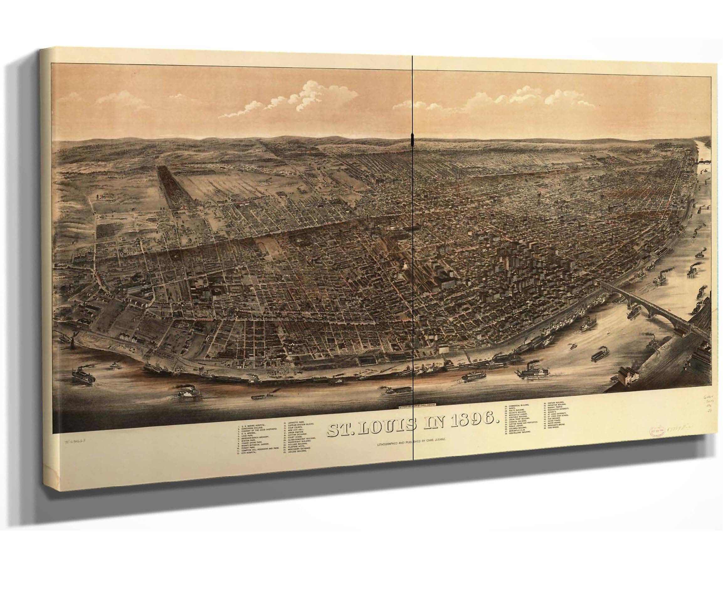 St Louis In 1896 State Of Missourri