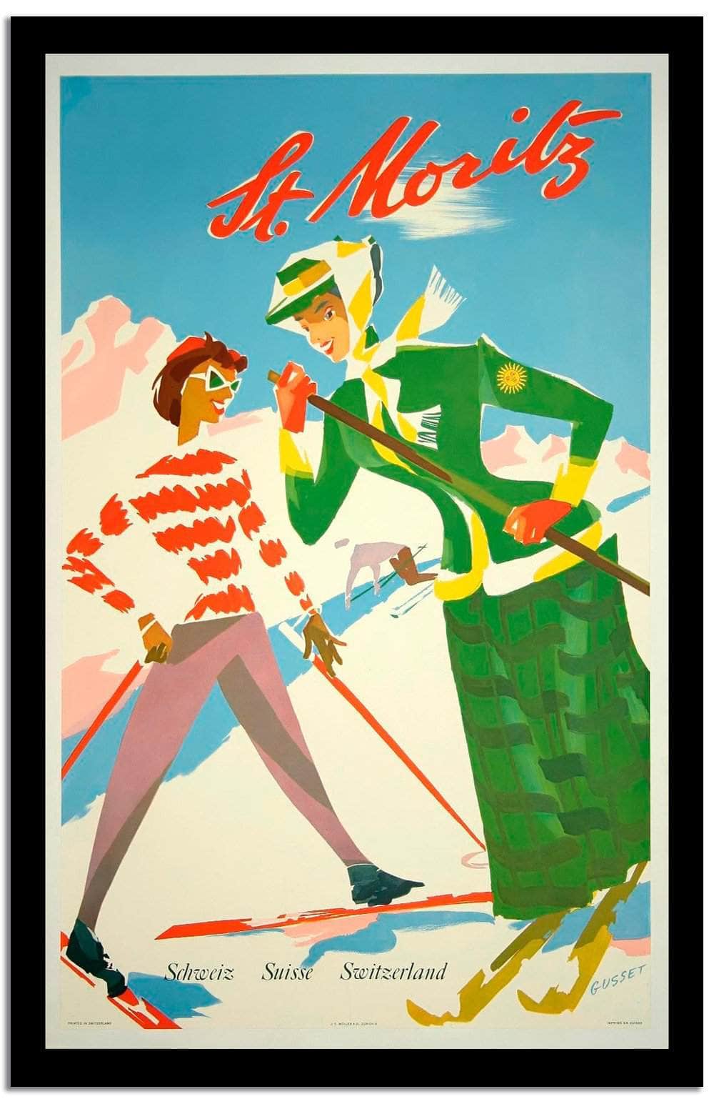 St. Moritz Vintage Poster - Image 2