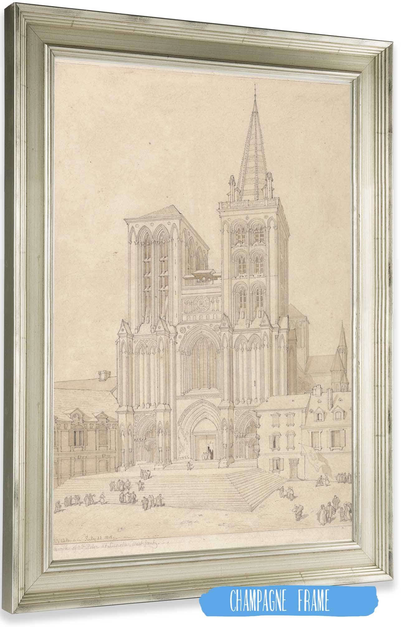 St Peter At Lisieux Normandy West Front by John Sell Cotman