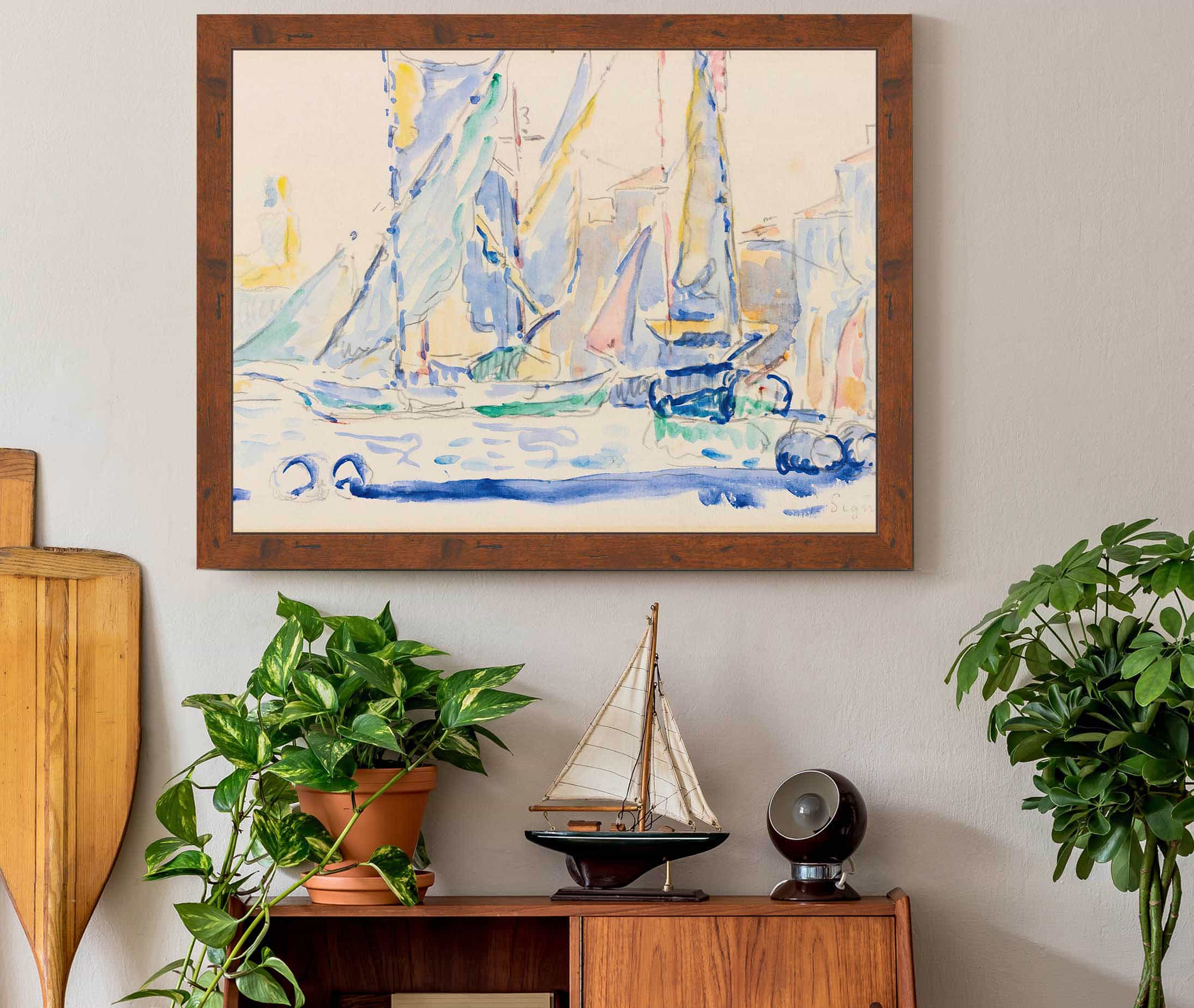 St Tropez Tartanes Au Port by Paul Signac - Image 3