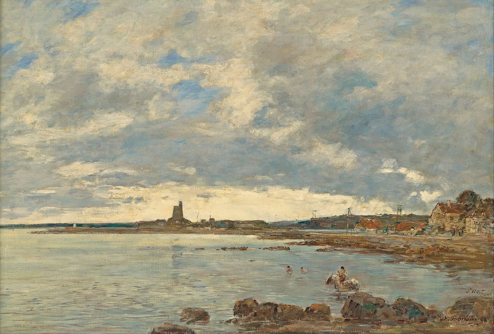 St Vaast La Hougue by Eugene Boudin - Image 2