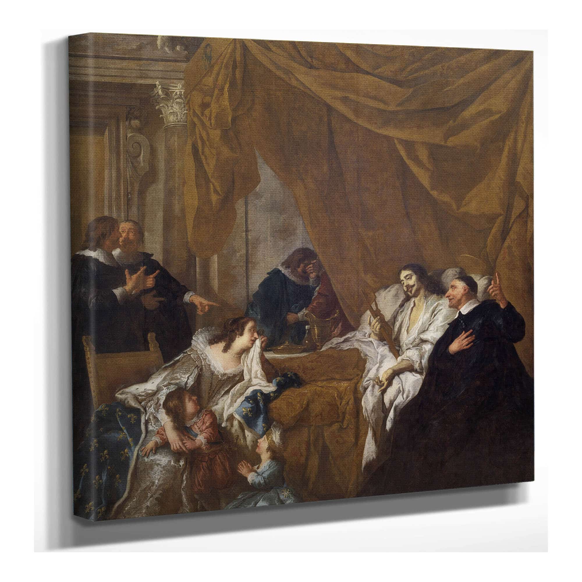 St Vincent De Paul At The Deathbed Of Louis Xiii by Jean Francois De Troy