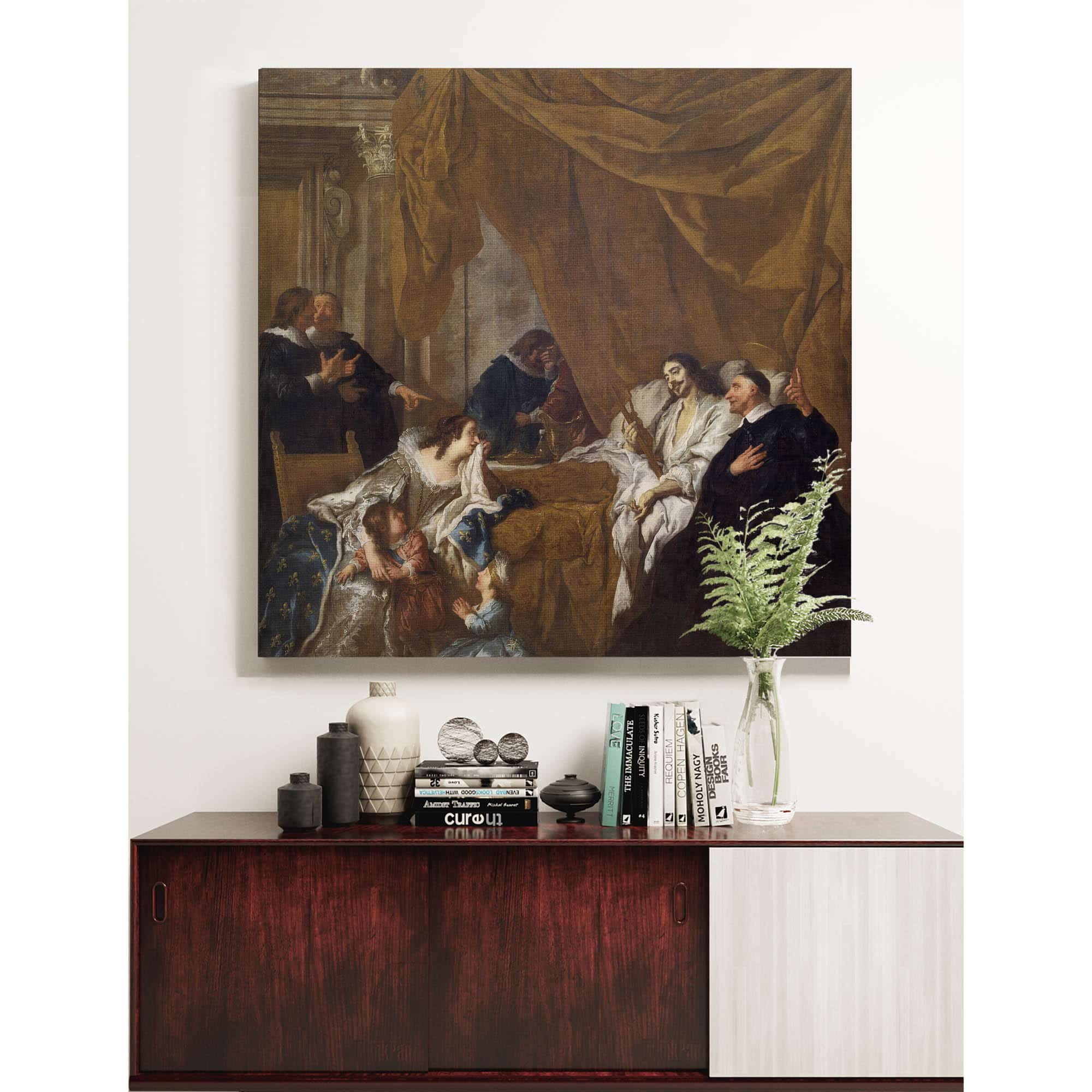 St Vincent De Paul At The Deathbed Of Louis Xiii by Jean Francois De Troy - Image 5