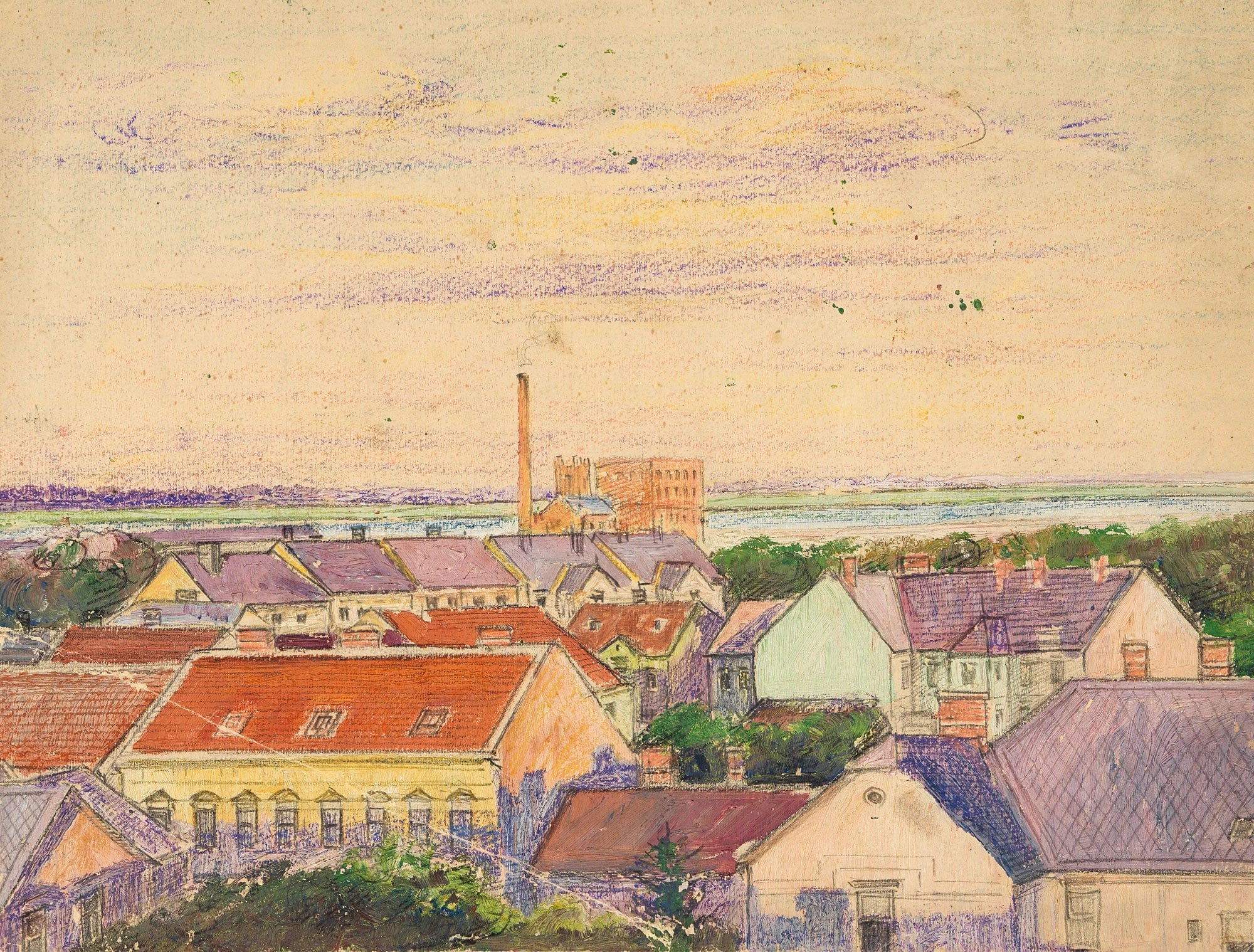Stadtansicht by Egon Schiele - Image 2