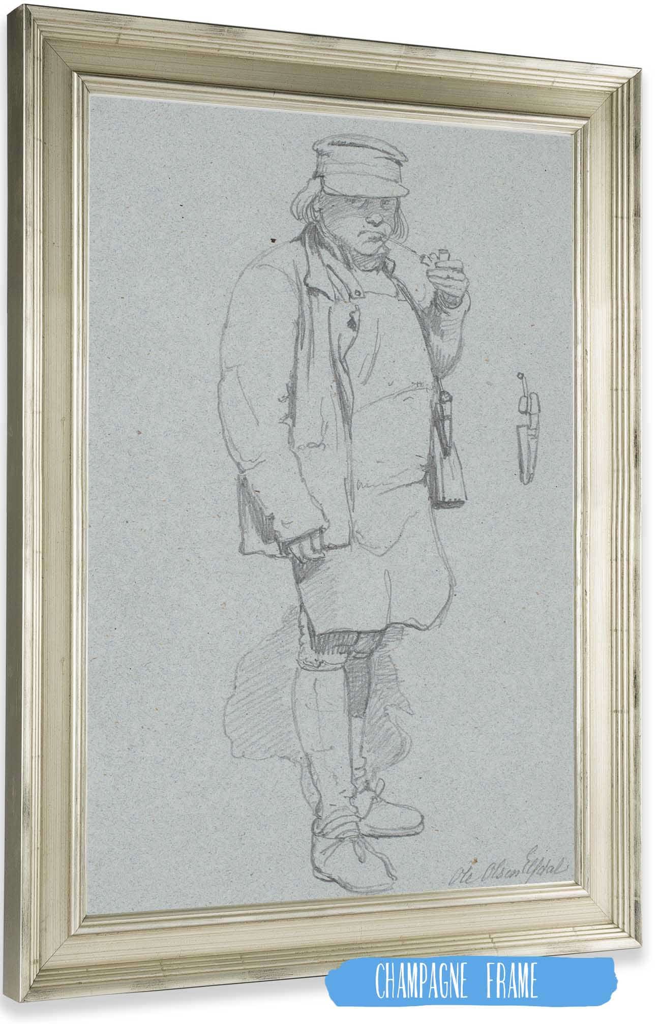Staende Svensk Bonde by Wilhelm Marstrand