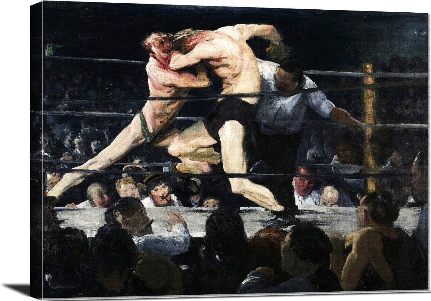 Stag At Sharkey's Painting George Wesley Bellows Canvas Art - Image 3