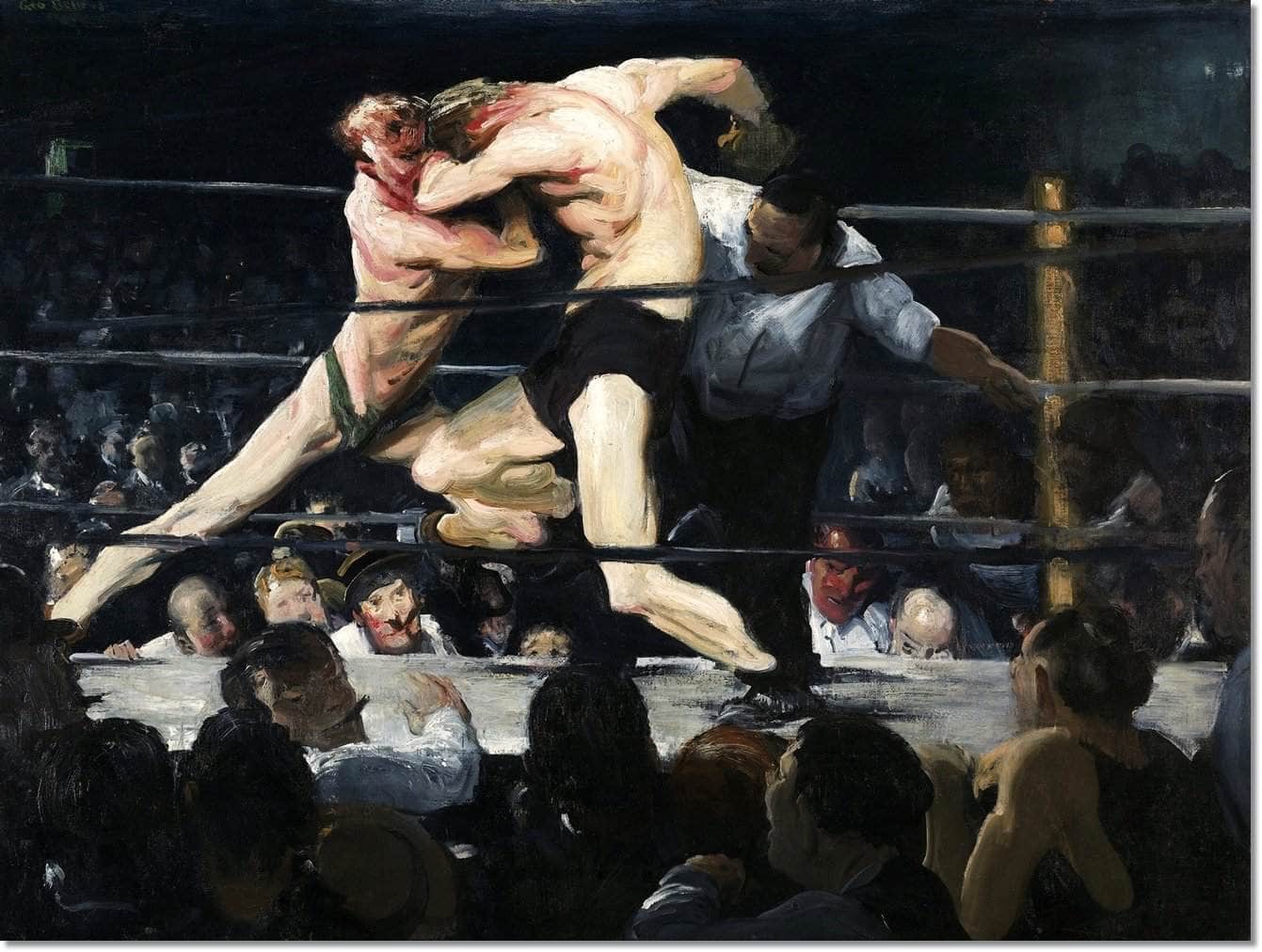 Stag At Sharkey's Painting George Wesley Bellows Canvas Art - Image 5