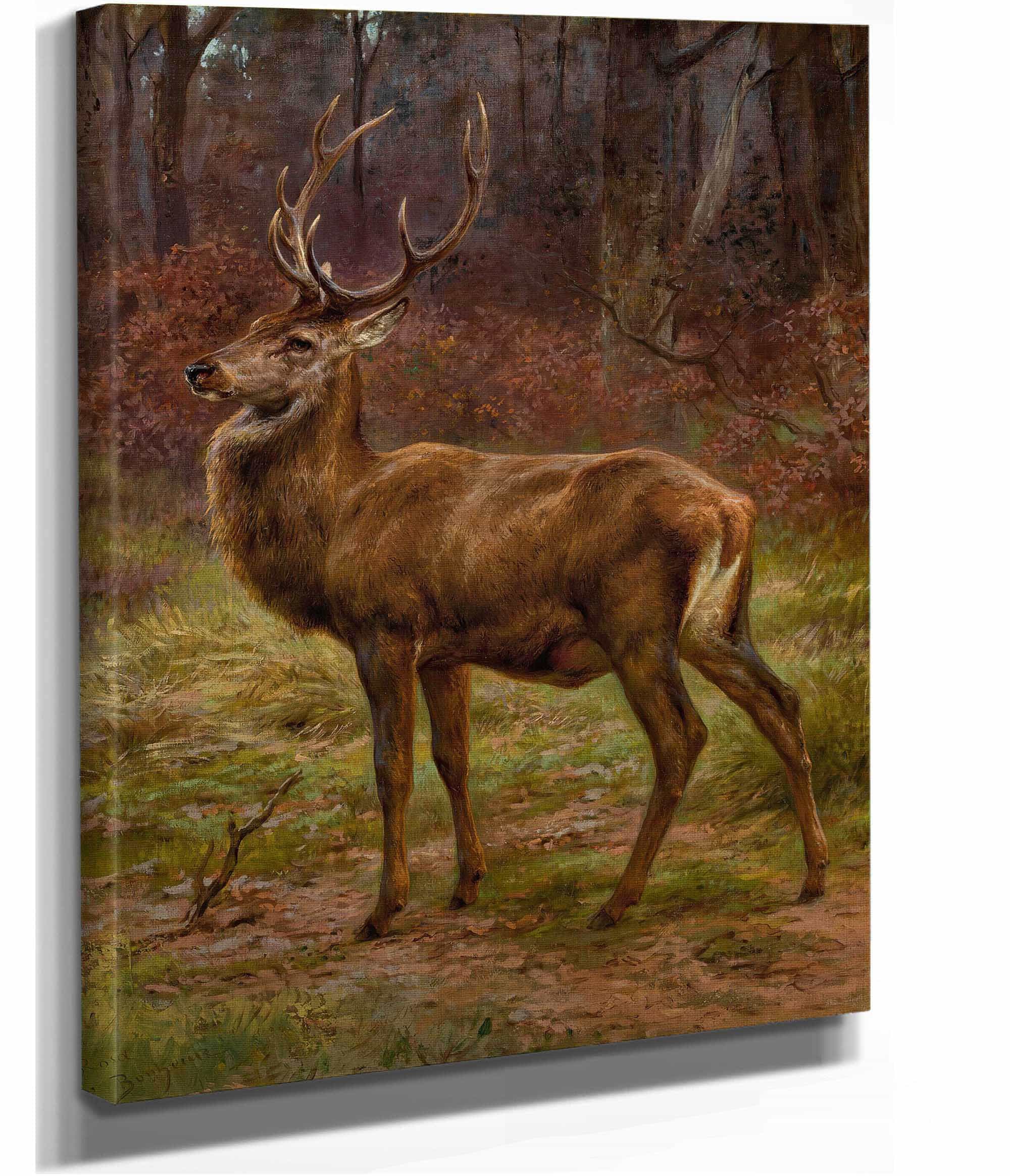 Stag In An Autumn Landscape by Rosa Bonheur - Image 2
